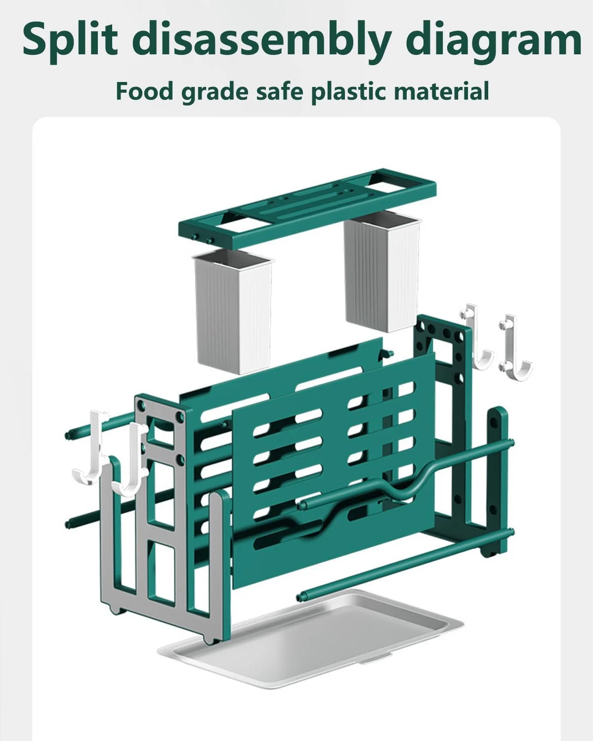 جا تخته گوشت فانیتو، نظم دهنده رومیزی آشپزخانه، جا چاقویی با قلاب، سینی تخلیه آب، جا قاشق چنگالی، قفسه نگهداری آشپزخانه برای کابینت و رومیزی جا تخته گوشت فانیتو، نظم دهنده رومیزی آشپزخانه، جا چاقویی با قلاب، سینی تخلیه آب، جا قاشق چنگالی، قفسه نگهداری آشپزخانه برای کابینت و رومیزی