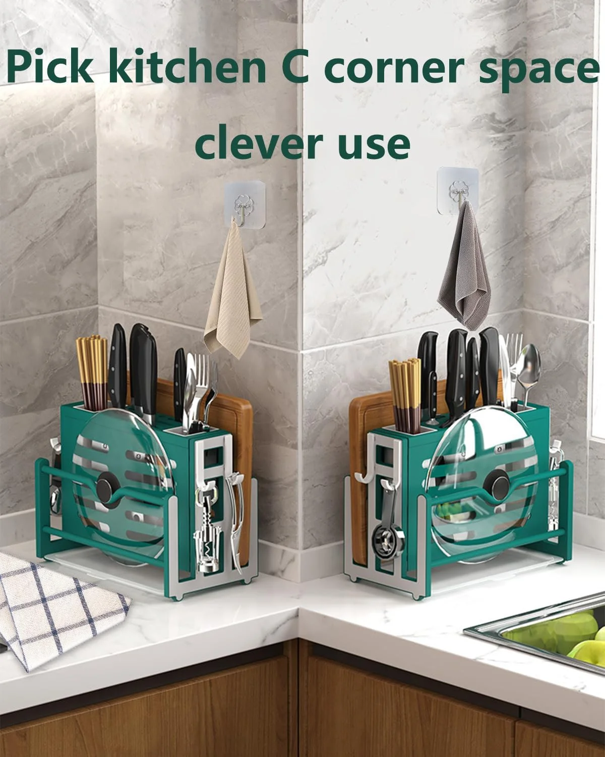 جا تخته گوشت فانیتو، نظم دهنده رومیزی آشپزخانه، جا چاقویی با قلاب، سینی تخلیه آب، جا قاشق چنگالی، قفسه نگهداری آشپزخانه برای کابینت و رومیزی جا تخته گوشت فانیتو، نظم دهنده رومیزی آشپزخانه، جا چاقویی با قلاب، سینی تخلیه آب، جا قاشق چنگالی، قفسه نگهداری آشپزخانه برای کابینت و رومیزی