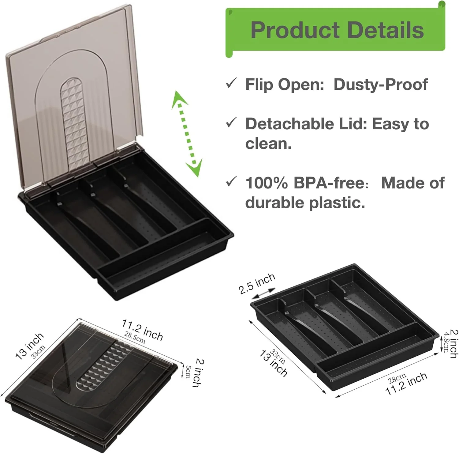 ارگانایزر کشو نقره ای FOINN، نظم دهنده کشو آشپزخانه قابل گسترش، نظم دهنده کارد و چنگال قابل تنظیم، نگهدارنده پلاستیکی برای قاشق، چنگال و چاقو ارگانایزر کشو نقره ای FOINN، نظم دهنده کشو آشپزخانه قابل گسترش، نظم دهنده کارد و چنگال قابل تنظیم، نگهدارنده پلاستیکی برای قاشق، چنگال و چاقو