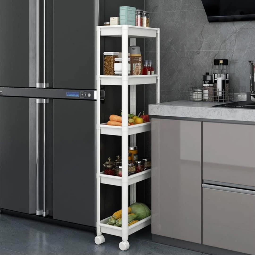 ترولی ذخیره سازی 4 طبقه Forthcan، قفسه باریک ذخیره سازی، واحد سازمان دهنده چرخ دار، قفسه سازمان دهنده چند منظوره برای آشپزخانه، حمام، لباسشویی، مکان های باریک (4 طبقه) ترولی ذخیره سازی 4 طبقه Forthcan، قفسه باریک ذخیره سازی، واحد سازمان دهنده چرخ دار، قفسه سازمان دهنده چند منظوره برای آشپزخانه، حمام، لباسشویی، مکان های باریک (4 طبقه)