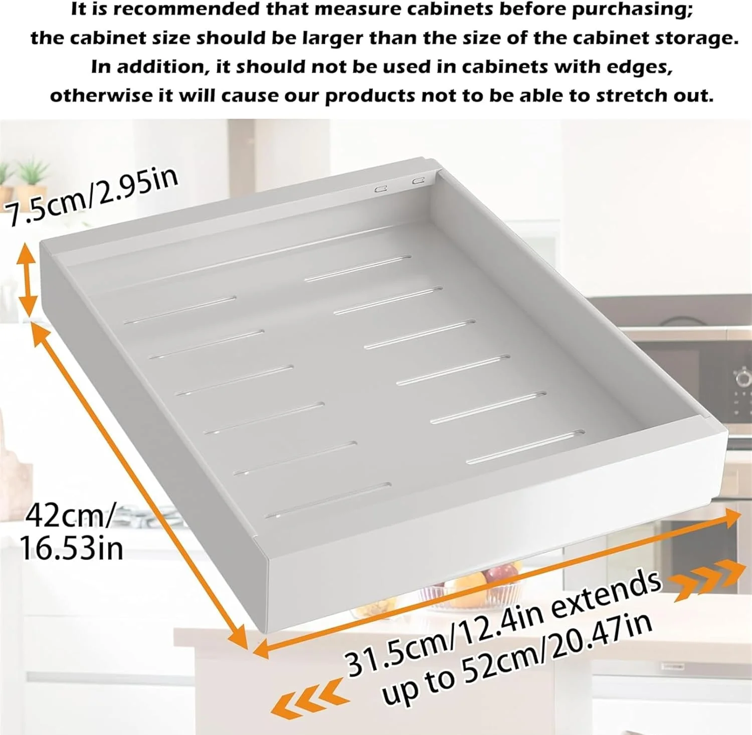 ارگانایزر کابینت کشویی قابل گسترش Fohome، کشوهای کشویی سفید رنگ، ارگانایزر کابینت کشویی برای آشپزخانه، اتاق نشیمن، خانه، عرض قابل تنظیم 32 سانتی متر تا 52 سانتی متر، سفید ارگانایزر کابینت کشویی قابل گسترش Fohome، کشوهای کشویی سفید رنگ، ارگانایزر کابینت کشویی برای آشپزخانه، اتاق نشیمن، خانه، عرض قابل تنظیم 32 سانتی متر تا 52 سانتی متر، سفید