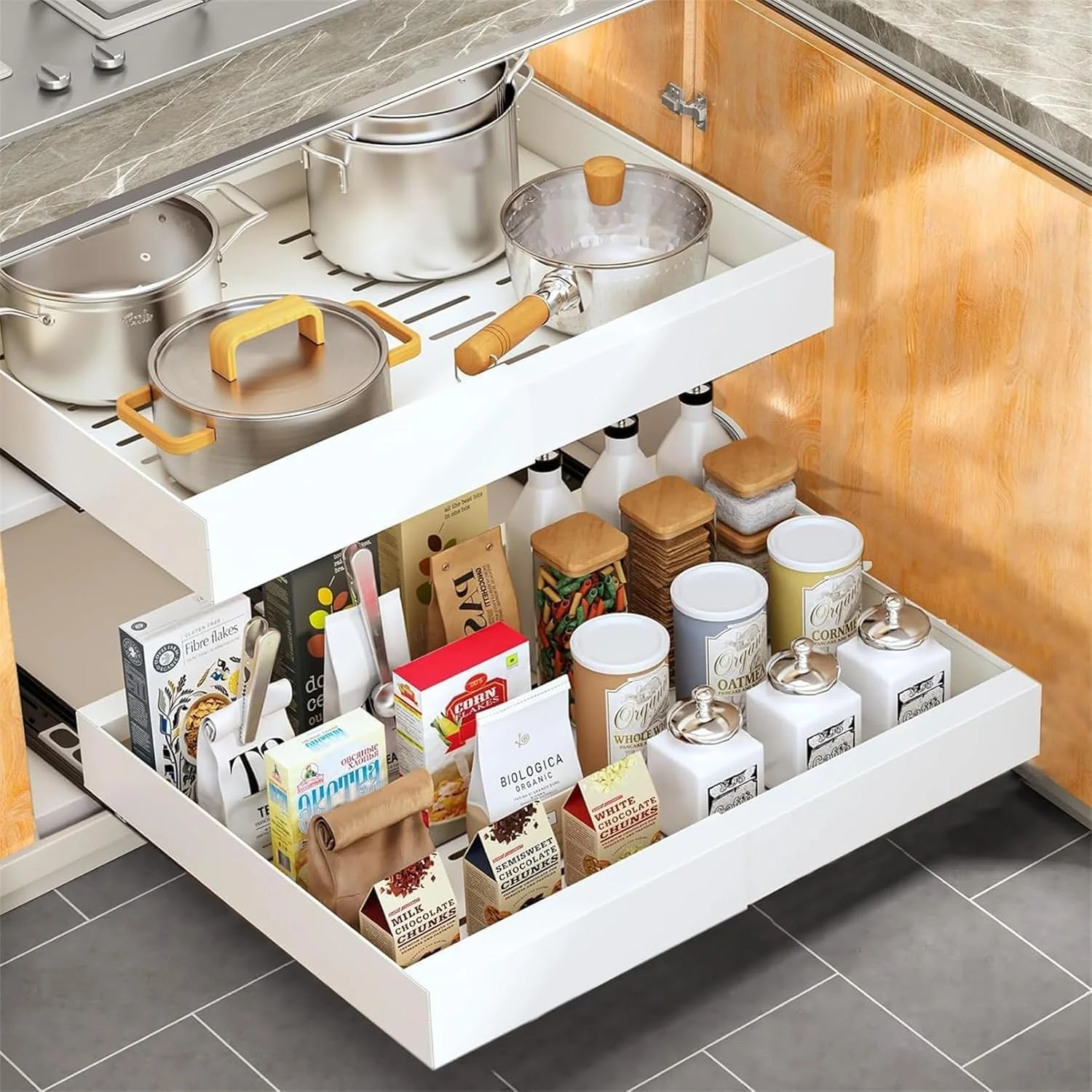 ارگانایزر کابینت کشویی قابل گسترش Fohome، کشوهای کشویی سفید رنگ، ارگانایزر کابینت کشویی برای آشپزخانه، اتاق نشیمن، خانه، عرض قابل تنظیم 32 سانتی متر تا 52 سانتی متر، سفید ارگانایزر کابینت کشویی قابل گسترش Fohome، کشوهای کشویی سفید رنگ، ارگانایزر کابینت کشویی برای آشپزخانه، اتاق نشیمن، خانه، عرض قابل تنظیم 32 سانتی متر تا 52 سانتی متر، سفید