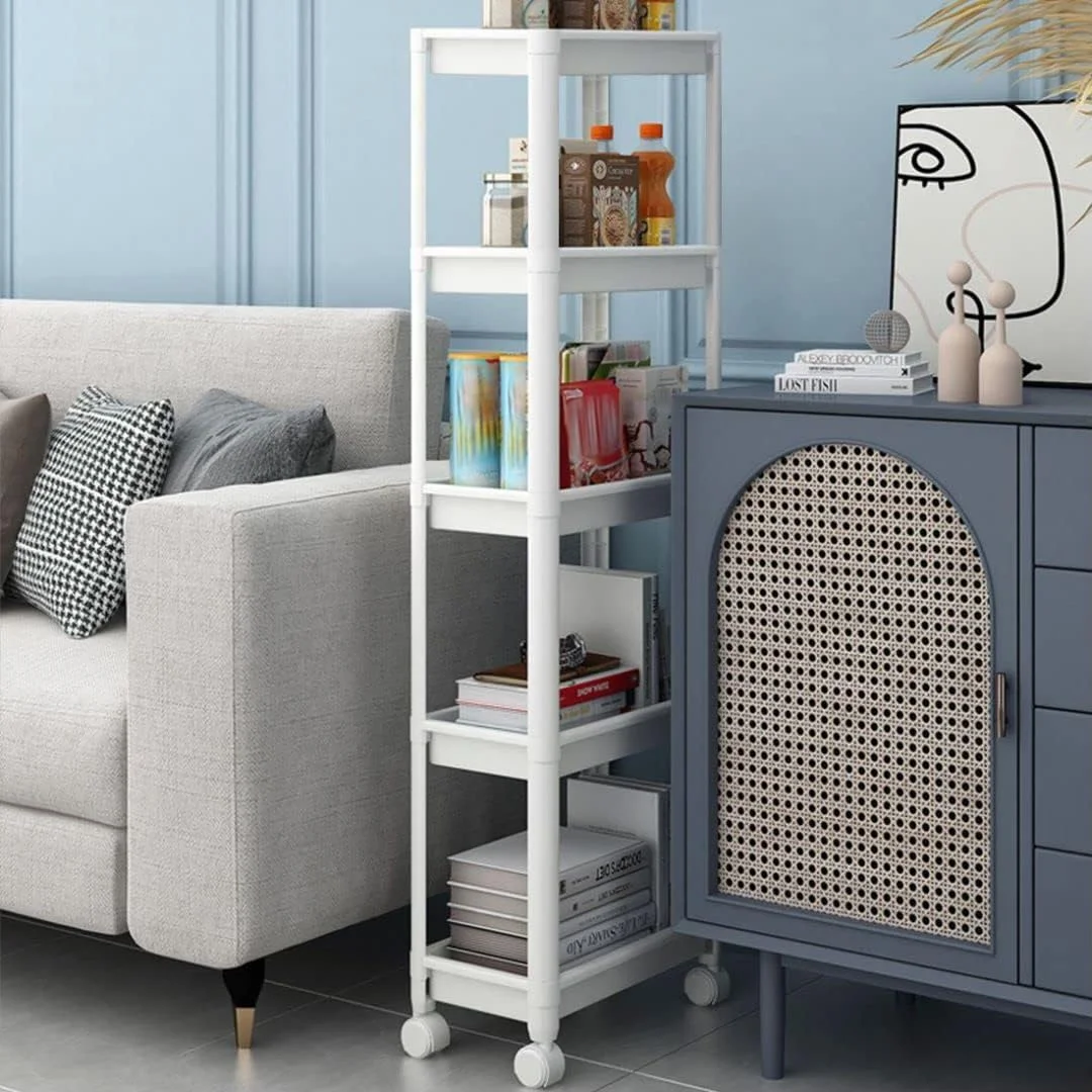 ترولی ذخیره سازی 4 طبقه Forthcan، قفسه باریک ذخیره سازی، واحد سازمان دهنده چرخ دار، قفسه سازمان دهنده چند منظوره برای آشپزخانه، حمام، لباسشویی، مکان های باریک (4 طبقه) ترولی ذخیره سازی 4 طبقه Forthcan، قفسه باریک ذخیره سازی، واحد سازمان دهنده چرخ دار، قفسه سازمان دهنده چند منظوره برای آشپزخانه، حمام، لباسشویی، مکان های باریک (4 طبقه)