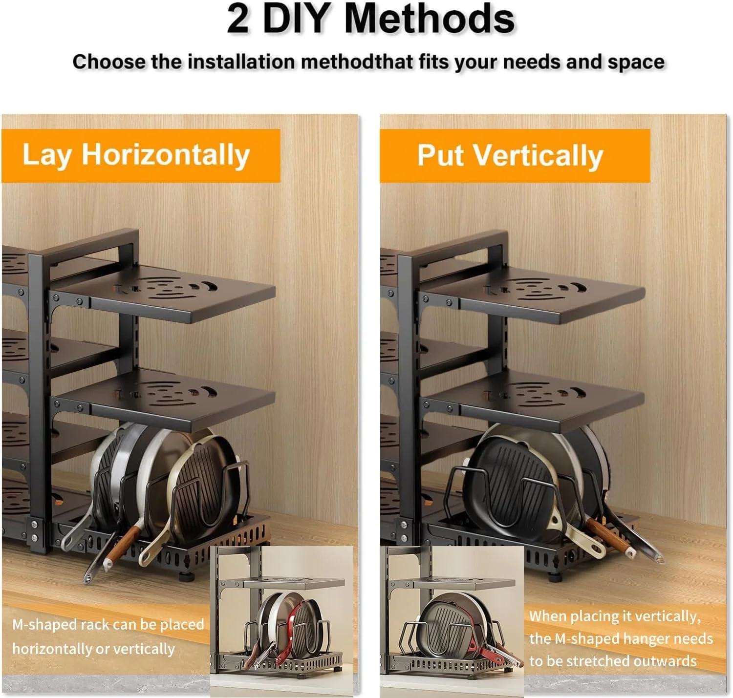ارگانایزر قابلمه و تابه سنگین Exrp برای زیر کابینت، قفسه 7 طبقه قابل تنظیم برای سازماندهی و نگهداری قابلمه و تابه در کابینت آشپزخانه ارگانایزر قابلمه و تابه سنگین Exrp برای زیر کابینت، قفسه 7 طبقه قابل تنظیم برای سازماندهی و نگهداری قابلمه و تابه در کابینت آشپزخانه