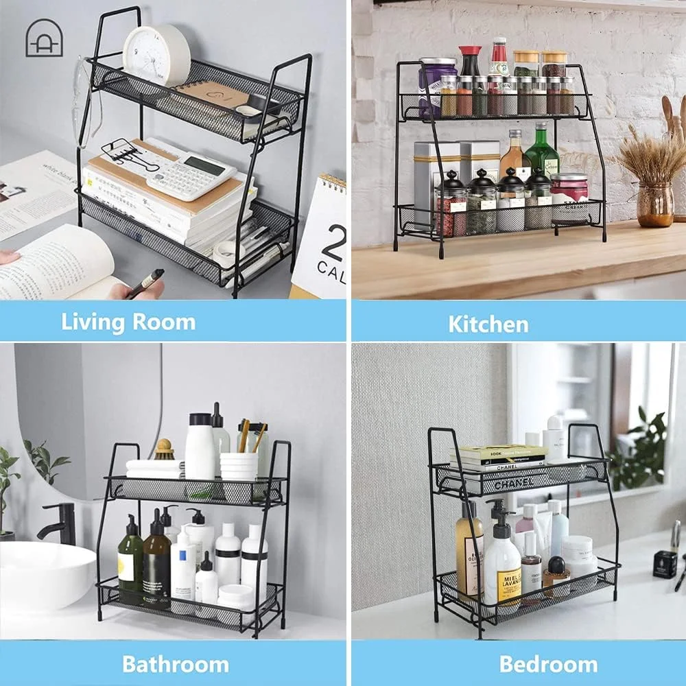 ارگانایزر رومیزی Exrp برای میز حمام، ارگانایزر برای اتاق خواب، قفسه ارگانایزر ادویه برای قفسه رومیزی آشپزخانه ارگانایزر رومیزی Exrp برای میز حمام، ارگانایزر برای اتاق خواب، قفسه ارگانایزر ادویه برای قفسه رومیزی آشپزخانه