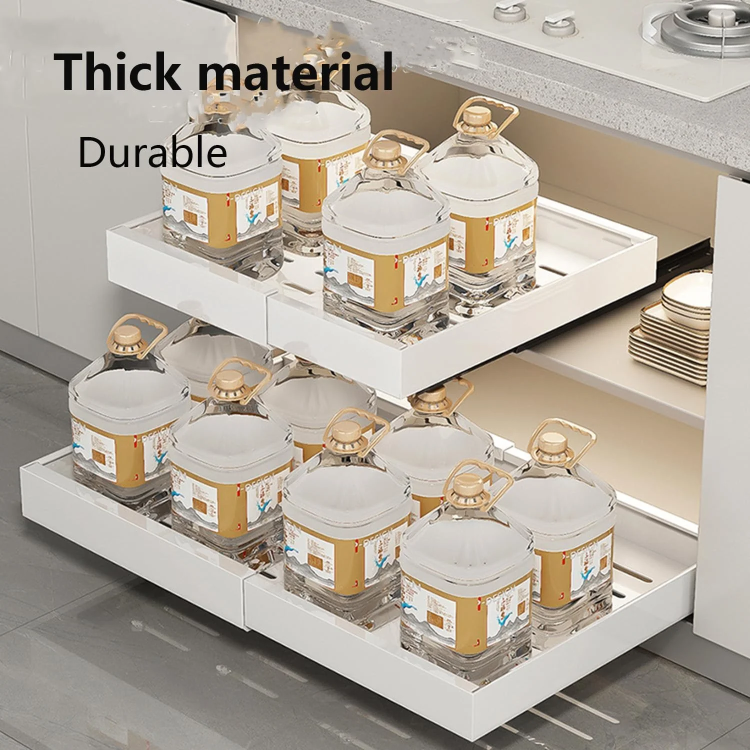 قفسه های انباری کشویی و قابل افزایش، قفسه های ذخیره سازی نوع کشویی آشپزخانه با سینی کشویی ریلی، قفسه ذخیره سازی آشپزخانه کشویی، قفسه های ادویه (بزرگ (44-68 سانتی متر))، 1 عدد قفسه های انباری کشویی و قابل افزایش، قفسه های ذخیره سازی نوع کشویی آشپزخانه با سینی کشویی ریلی، قفسه ذخیره سازی آشپزخانه کشویی، قفسه های ادویه (بزرگ (44-68 سانتی متر))، 1 عدد