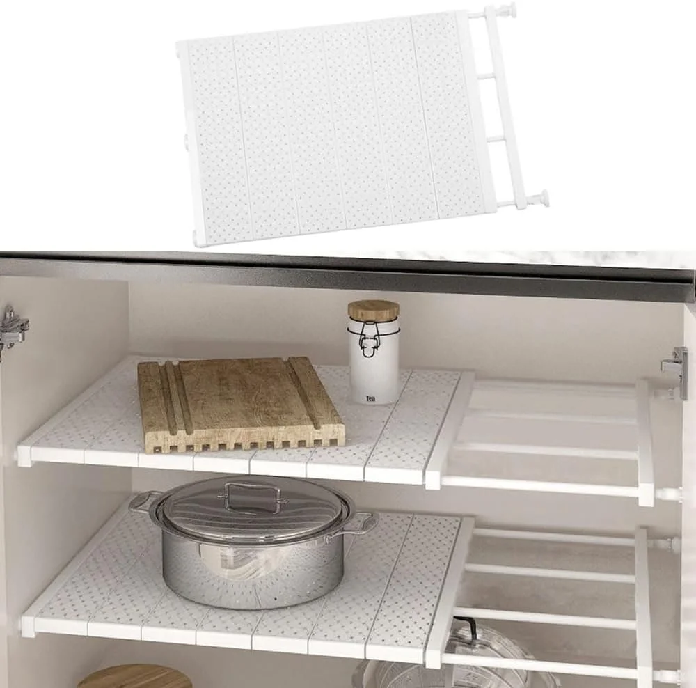 قفسه سازمان دهنده آشپزخانه قابل گسترش 47-83 سانتی متر، سازمان دهنده قابل تنظیم زیر سینک با پانل های جداشدنی، قفسه ذخیره سازی چند منظوره لوله فلزی برای کابینت آشپزخانه، حمام، کمد اتاق خواب (36 سانتی متر) قفسه سازمان دهنده آشپزخانه قابل گسترش 47-83 سانتی متر، سازمان دهنده قابل تنظیم زیر سینک با پانل های جداشدنی، قفسه ذخیره سازی چند منظوره لوله فلزی برای کابینت آشپزخانه، حمام، کمد اتاق خواب (36 سانتی متر)