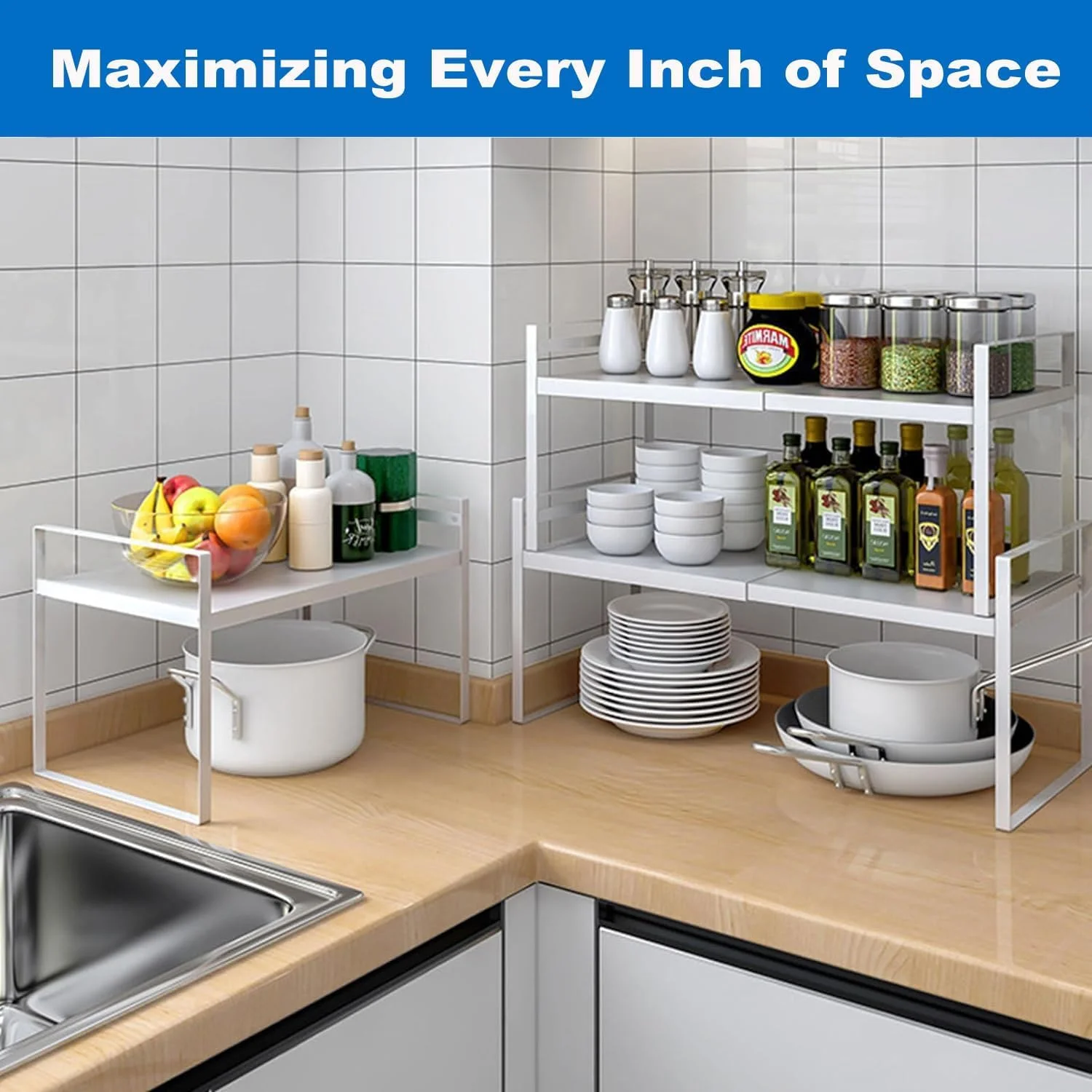 قفسه ارگانایزر کابینت قابل گسترش، ارگانایزر قفسه، طول قابل افزایش از 35 تا 65 سانتی متر، قفسه ادویه قابل گسترش، قفسه قابل تنظیم ارتفاع برای کابینت آشپزخانه (مشکی) قفسه ارگانایزر کابینت قابل گسترش، ارگانایزر قفسه، طول قابل افزایش از 35 تا 65 سانتی متر، قفسه ادویه قابل گسترش، قفسه قابل تنظیم ارتفاع برای کابینت آشپزخانه (مشکی)