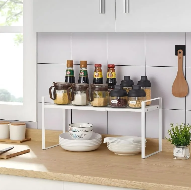 قفسه ارگانایزر کابینت قابل گسترش، ارگانایزر قفسه، طول قابل افزایش از 35 تا 65 سانتی متر، قفسه ادویه قابل گسترش، قفسه قابل تنظیم ارتفاع برای کابینت آشپزخانه (مشکی) قفسه ارگانایزر کابینت قابل گسترش، ارگانایزر قفسه، طول قابل افزایش از 35 تا 65 سانتی متر، قفسه ادویه قابل گسترش، قفسه قابل تنظیم ارتفاع برای کابینت آشپزخانه (مشکی)