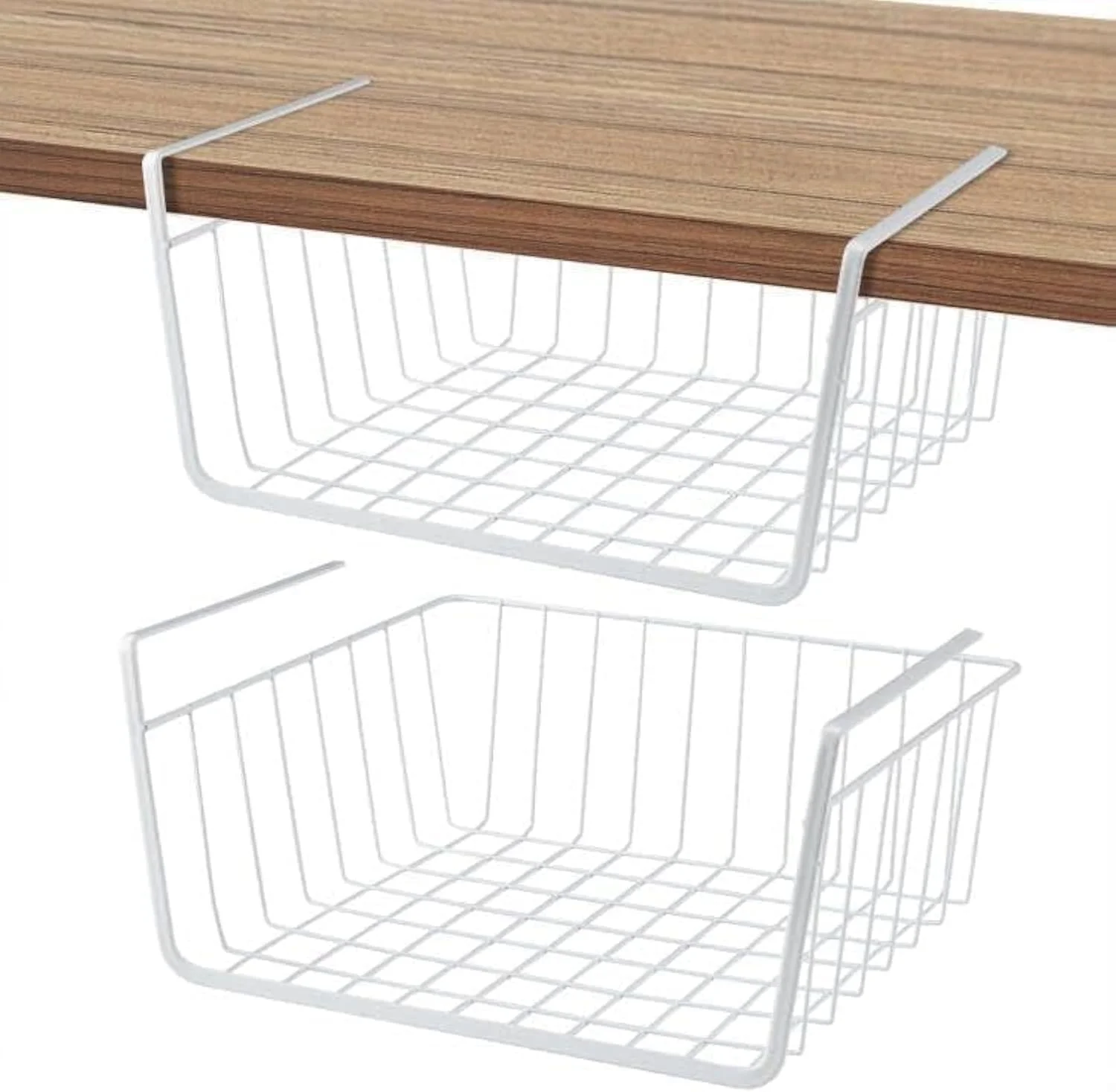 سبد ذخیره سازی زیر قفسه آشپزخانه ECVV، یک عدد، بزرگ، سبک وزن، قفسه فلزی سازمان دهنده 40 X 26 X 14 سانتی متر (سفید) سبد ذخیره سازی زیر قفسه آشپزخانه ECVV، یک عدد، بزرگ، سبک وزن، قفسه فلزی سازمان دهنده 40 X 26 X 14 سانتی متر (سفید)