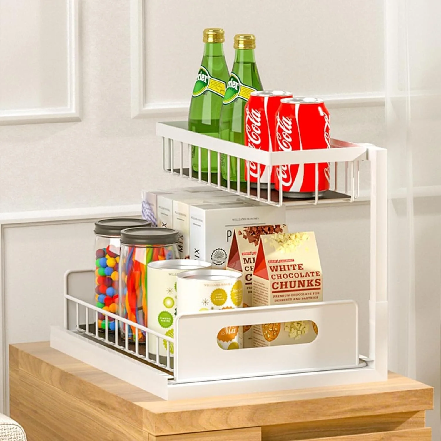 قفسه های ذخیره سازی آشپزخانه دو طبقه ECVV، سازمان دهنده و ذخیره سازی زیر سینک، قفسه کشویی کشودار، قفسه سازمان دهنده رومیزی حمام L شکل قفسه های ذخیره سازی آشپزخانه دو طبقه ECVV، سازمان دهنده و ذخیره سازی زیر سینک، قفسه کشویی کشودار، قفسه سازمان دهنده رومیزی حمام L شکل