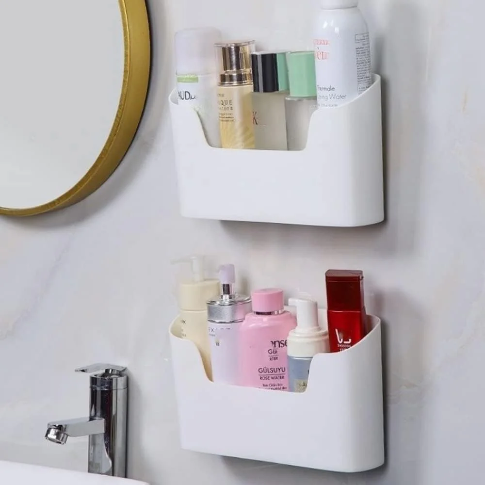 جعبه ذخیره سازی درب آشپزخانه EigPluy، دو تکه، نصب دیواری چسبی، پلاستیک ABS، سفید، سازمان دهنده کابینت/حمام/یخچال جعبه ذخیره سازی درب آشپزخانه EigPluy، دو تکه، نصب دیواری چسبی، پلاستیک ABS، سفید، سازمان دهنده کابینت/حمام/یخچال