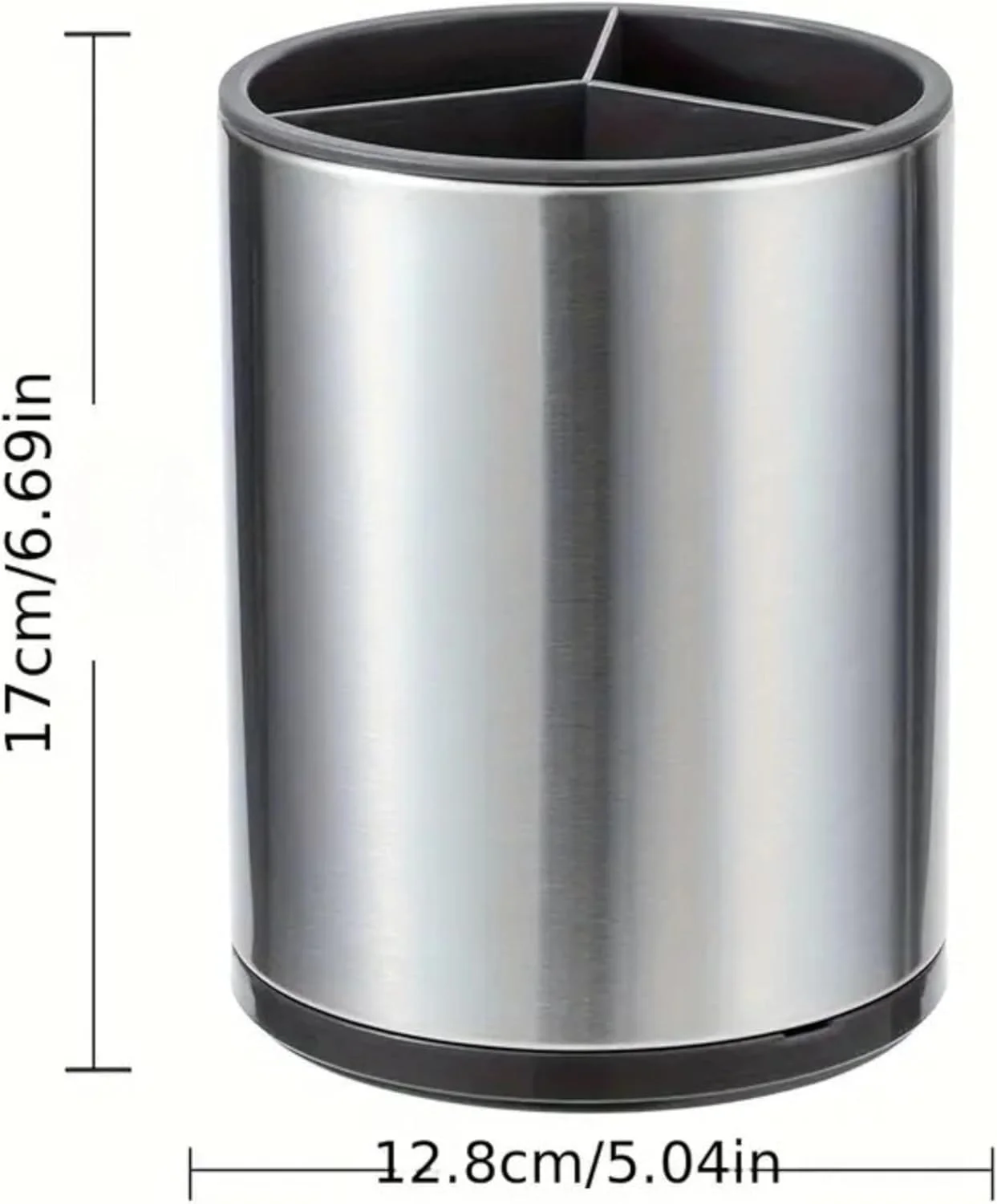 جا قاشقی چرخشی آشپزخانه ECVV® - سازمان دهنده استیل ضد زنگ 360 درجه با محفظه های جداگانه - سیستم تخلیه آب - جا ابزاری برای کارد، چنگال و لوازم آشپزی - نقره ای جا قاشقی چرخشی آشپزخانه ECVV® - سازمان دهنده استیل ضد زنگ 360 درجه با محفظه های جداگانه - سیستم تخلیه آب - جا ابزاری برای کارد، چنگال و لوازم آشپزی - نقره ای