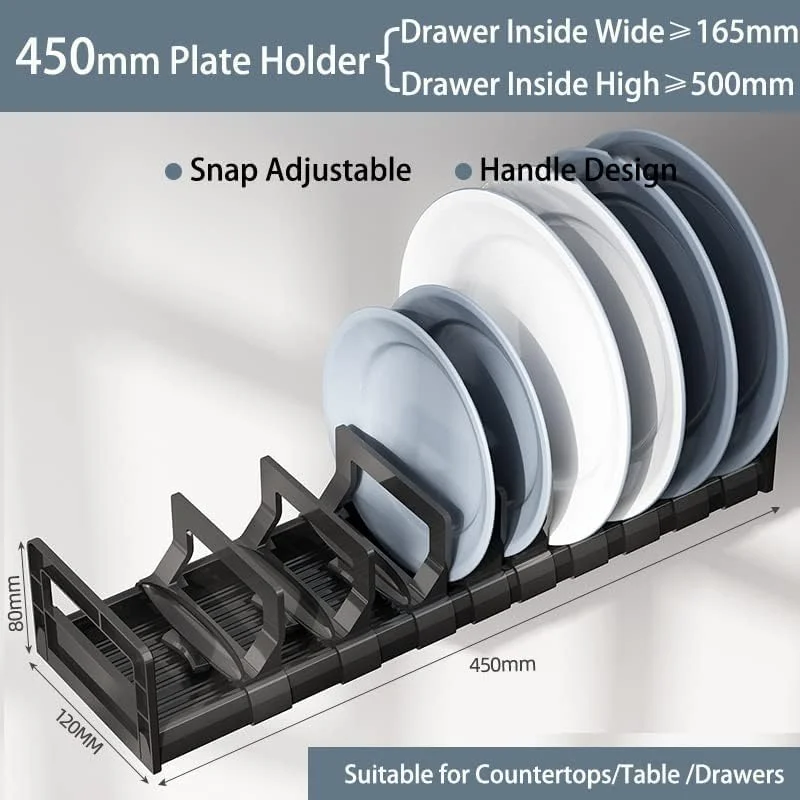 آبچکان آلومینیومی ECVV، آبگیر کاسه کوچک آشپزخانه، قفسه های ذخیره سازی کابینت، قفسه کاسه بشقاب چند منظوره سازمان دهنده آشپزخانه