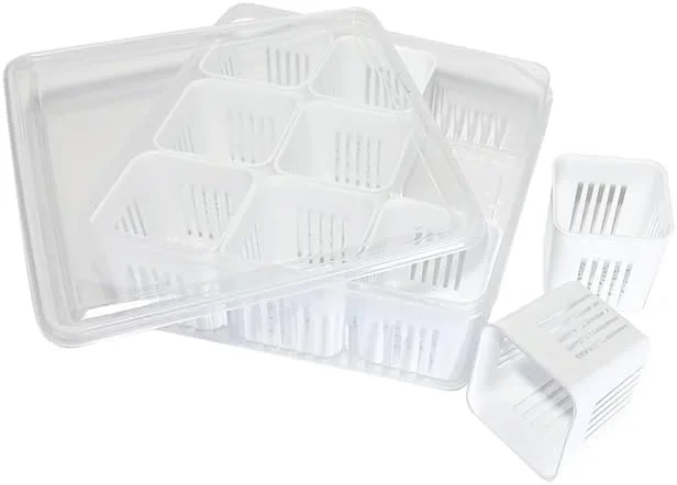 لوازم جانبی آشپزخانه ECVV جعبه نگهداری مواد غذایی فله ای پلاستیکی و هوا بند، درجه مواد غذایی، دارای محفظه، ظرف ادویه، سازمان دهنده یخچال با درب لوازم جانبی آشپزخانه ECVV جعبه نگهداری مواد غذایی فله ای پلاستیکی و هوا بند، درجه مواد غذایی، دارای محفظه، ظرف ادویه، سازمان دهنده یخچال با درب