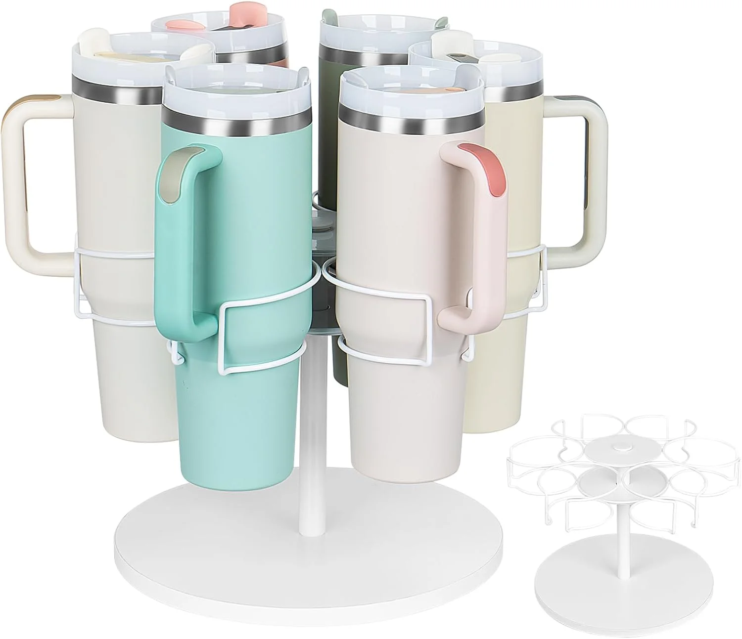 سازمان دهنده بطری آب DIKENLAND برای لیوان استنلی 40 اونسی، نگهدارنده چرخشی لیوان برای کابینت آشپزخانه، قفسه نگهداری بطری آب، سازمان دهنده و نگهداری آشپزخانه، سفید سازمان دهنده بطری آب DIKENLAND برای لیوان استنلی 40 اونسی، نگهدارنده چرخشی لیوان برای کابینت آشپزخانه، قفسه نگهداری بطری آب، سازمان دهنده و نگهداری آشپزخانه، سفید