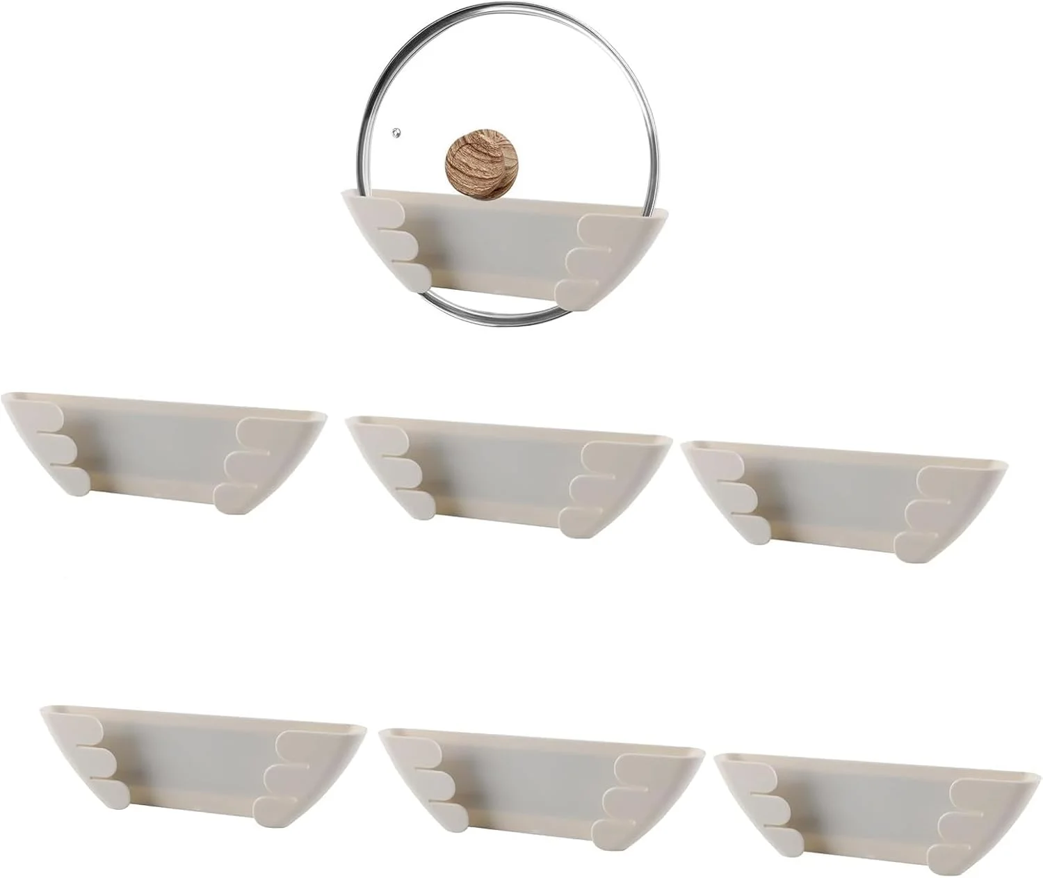 سازمان دهنده درب قابلمه یونیورسال DESALOV برای کابینت - بسته 6 عددی سازمان دهنده درب تابه، نصب داخل درب کابینت یا روی دیوار، نگهدارنده قفسه برای آشپزخانه، مناسب برای سایز 6 تا 13 اینچ (سفید) سازمان دهنده درب قابلمه یونیورسال DESALOV برای کابینت - بسته 6 عددی سازمان دهنده درب تابه، نصب داخل درب کابینت یا روی دیوار، نگهدارنده قفسه برای آشپزخانه، مناسب برای سایز 6 تا 13 اینچ (سفید)