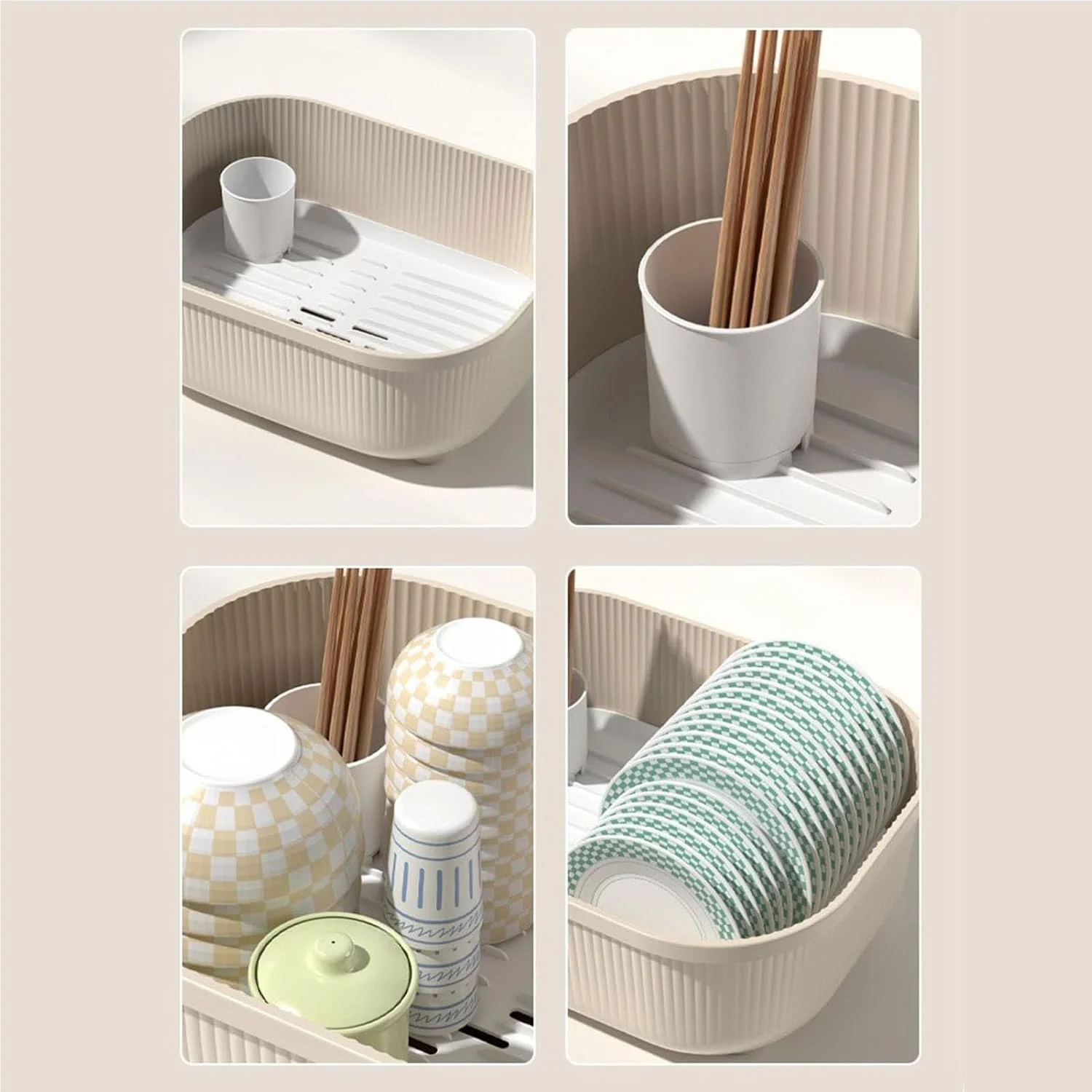 Diylove Dish Drying Rack,Large Dish Racks Organizers with Drainboard,Household with Lid Dish Draining RacK,Tableware Storage Box for Kitchen Counter Cabinets,for Kitchen,35 * 27 * 29CM (White) Diylove Dish Drying Rack,Large Dish Racks Organizers with Drainboard,Household with Lid Dish Draining RacK,Tableware Storage Box for Kitchen Counter Cabinets,for Kitchen,35 * 27 * 29CM (White)