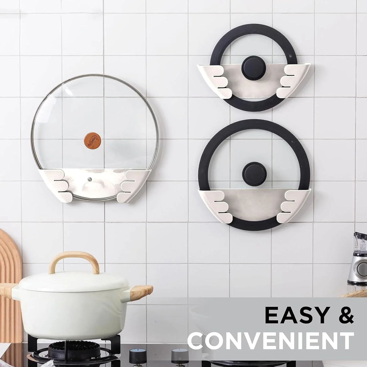 سازمان دهنده درب قابلمه یونیورسال DESALOV برای کابینت - بسته 6 عددی سازمان دهنده درب تابه، نصب داخل درب کابینت یا روی دیوار، نگهدارنده قفسه برای آشپزخانه، مناسب برای سایز 6 تا 13 اینچ (سفید) سازمان دهنده درب قابلمه یونیورسال DESALOV برای کابینت - بسته 6 عددی سازمان دهنده درب تابه، نصب داخل درب کابینت یا روی دیوار، نگهدارنده قفسه برای آشپزخانه، مناسب برای سایز 6 تا 13 اینچ (سفید)