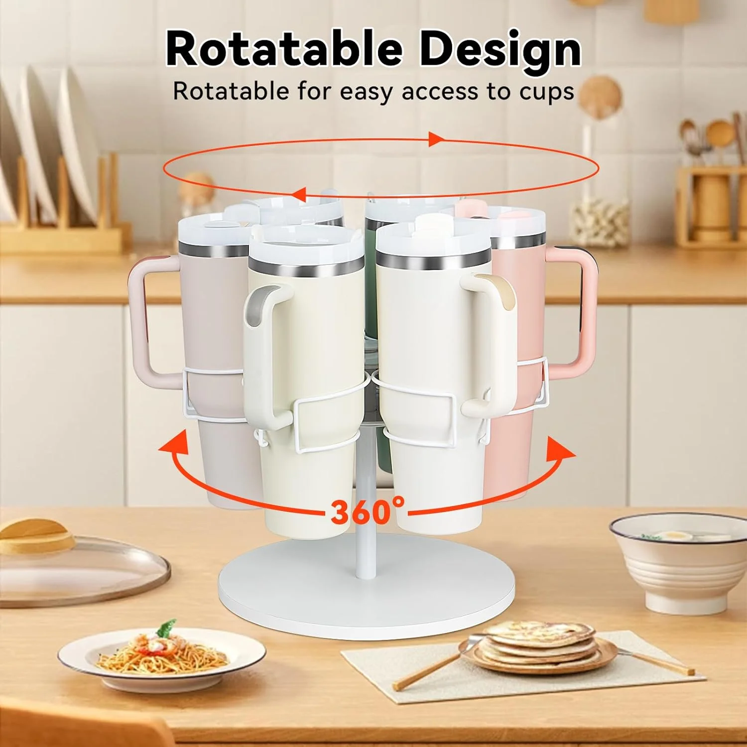 سازمان دهنده بطری آب DIKENLAND برای لیوان استنلی 40 اونسی، نگهدارنده چرخشی لیوان برای کابینت آشپزخانه، قفسه نگهداری بطری آب، سازمان دهنده و نگهداری آشپزخانه، سفید سازمان دهنده بطری آب DIKENLAND برای لیوان استنلی 40 اونسی، نگهدارنده چرخشی لیوان برای کابینت آشپزخانه، قفسه نگهداری بطری آب، سازمان دهنده و نگهداری آشپزخانه، سفید