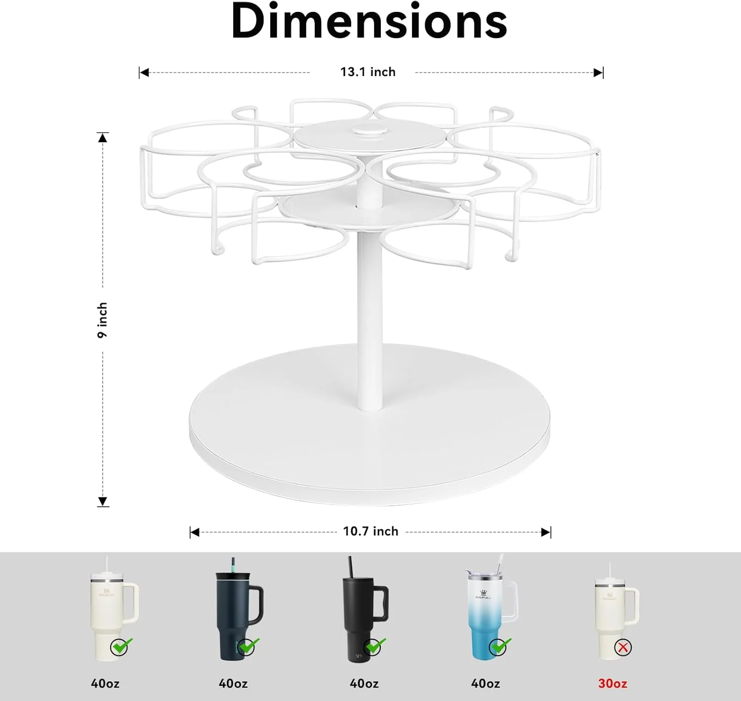 سازمان دهنده بطری آب DIKENLAND برای لیوان استنلی 40 اونسی، نگهدارنده چرخشی لیوان برای کابینت آشپزخانه، قفسه نگهداری بطری آب، سازمان دهنده و نگهداری آشپزخانه، سفید سازمان دهنده بطری آب DIKENLAND برای لیوان استنلی 40 اونسی، نگهدارنده چرخشی لیوان برای کابینت آشپزخانه، قفسه نگهداری بطری آب، سازمان دهنده و نگهداری آشپزخانه، سفید