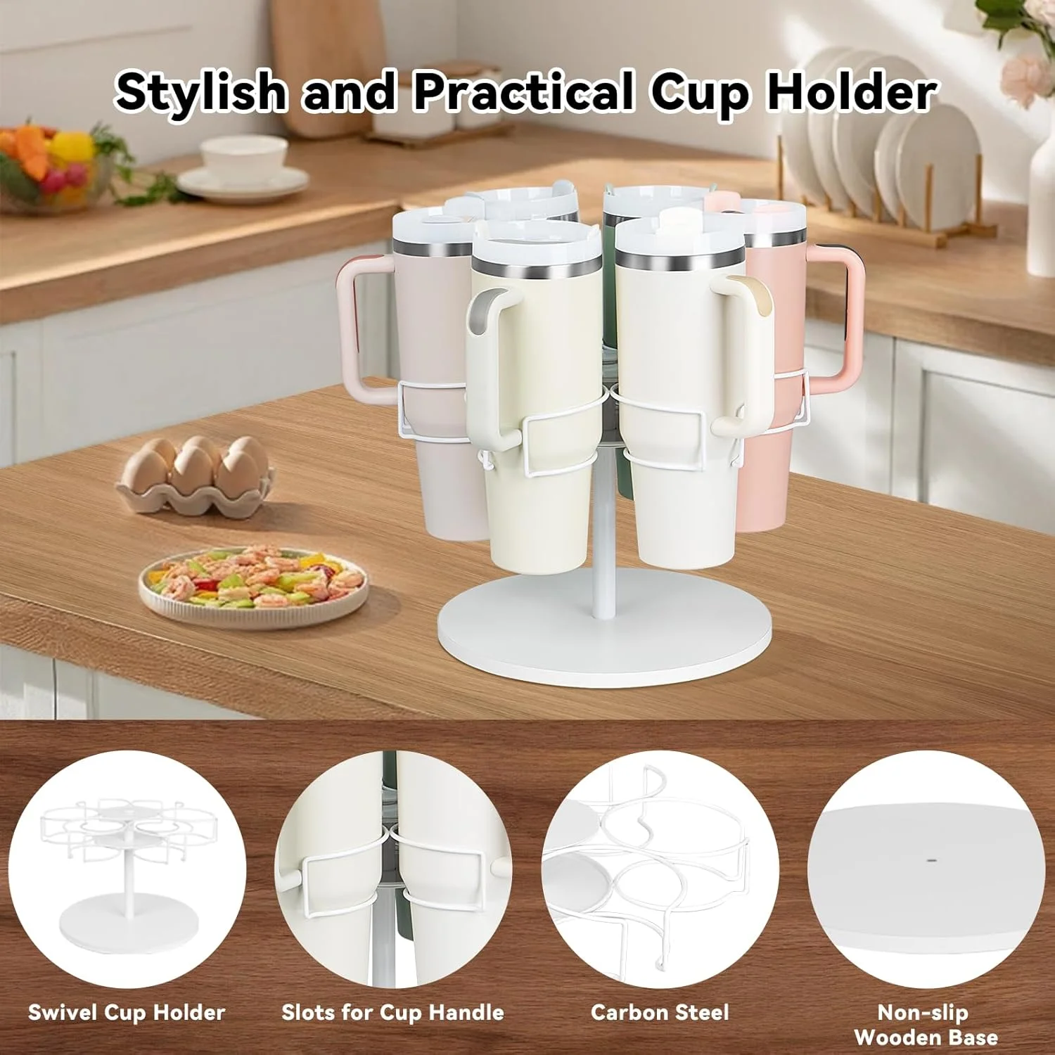 سازمان دهنده بطری آب DIKENLAND برای لیوان استنلی 40 اونسی، نگهدارنده چرخشی لیوان برای کابینت آشپزخانه، قفسه نگهداری بطری آب، سازمان دهنده و نگهداری آشپزخانه، سفید سازمان دهنده بطری آب DIKENLAND برای لیوان استنلی 40 اونسی، نگهدارنده چرخشی لیوان برای کابینت آشپزخانه، قفسه نگهداری بطری آب، سازمان دهنده و نگهداری آشپزخانه، سفید