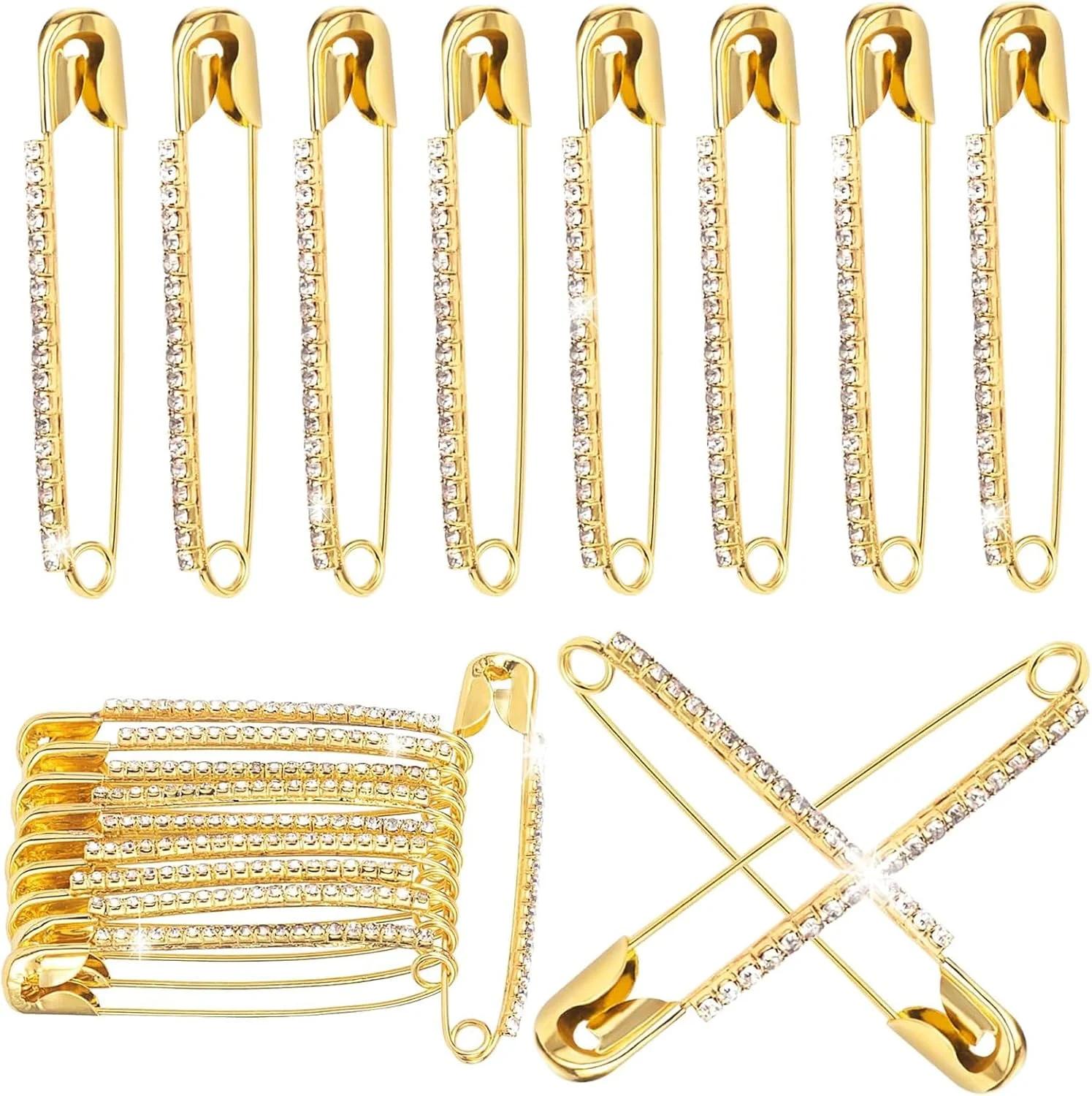 سنجاق سینه مدل Rhinestone بسته ۱۰ عددی