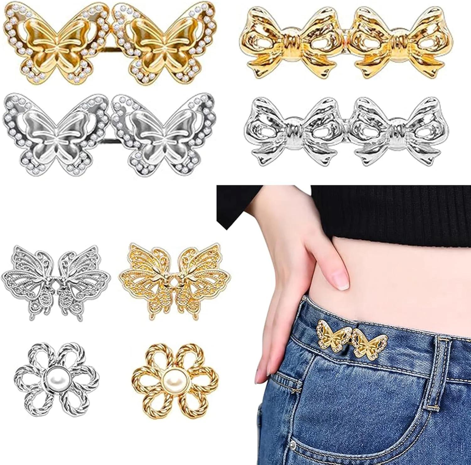 گیره تنظیم کمر شلوار مدل Butterfly مجموعه 8 عددی