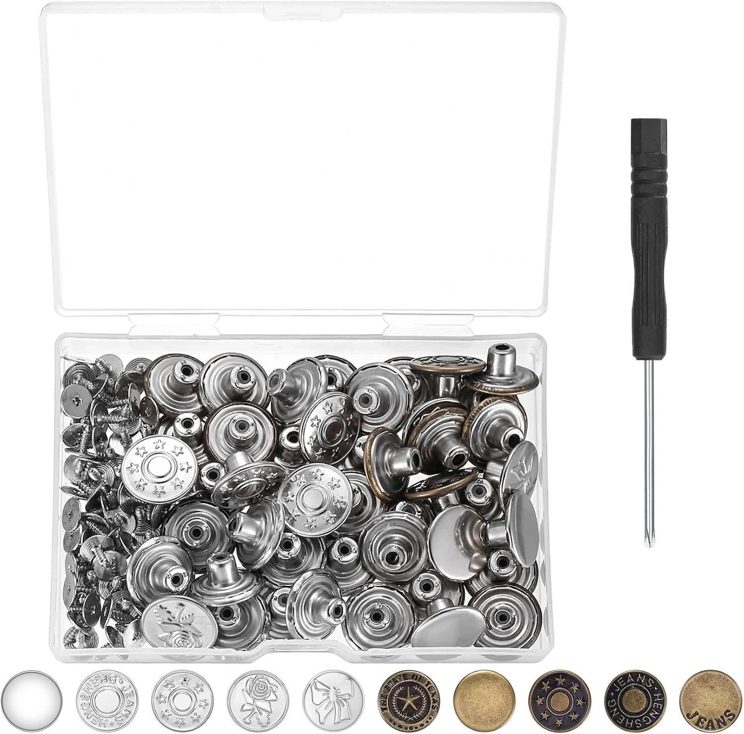 دکمه شلوار مدل Jean Buttons بسته ۵۵ عددی