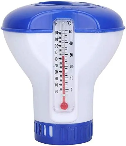 شناور مواد شیمیایی استخر شنا DFBTYG با دماسنج، پخش کننده شناور کلر، پمپ ضد عفونی کننده اتوماتیک اسپا برای لوازم جانبی وان آب گرم 5 اینچی