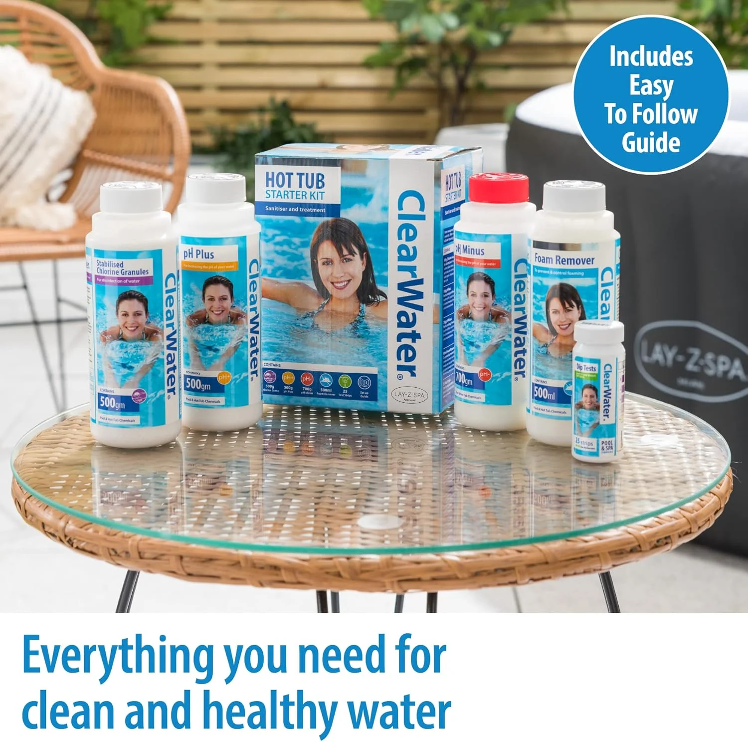 کیت آغازین مواد شیمیایی استخر کلیر واتر