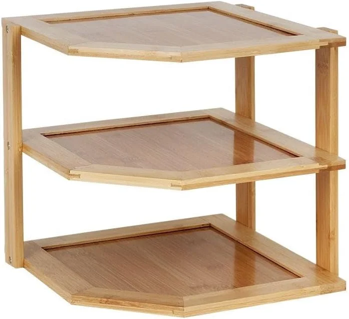 Danube Home Loretta Bamboo 3-Tier Corner Shelf Natural | Bamboo Kitchen Countertop Organizer Shelf, Cabinet Shelf Organizers Storage Rack Space Riser For Kitchen Pantry | 26 X 24.5 X 24 HCM - Danube Home Loretta Bamboo 3-Tier Corner Shelf Natural | Bamboo Kitchen Countertop Organizer Shelf, Cabinet Shelf Organizers Storage Rack Space Riser For Kitchen Pantry | 26 X 24.5 X 24 HCM -