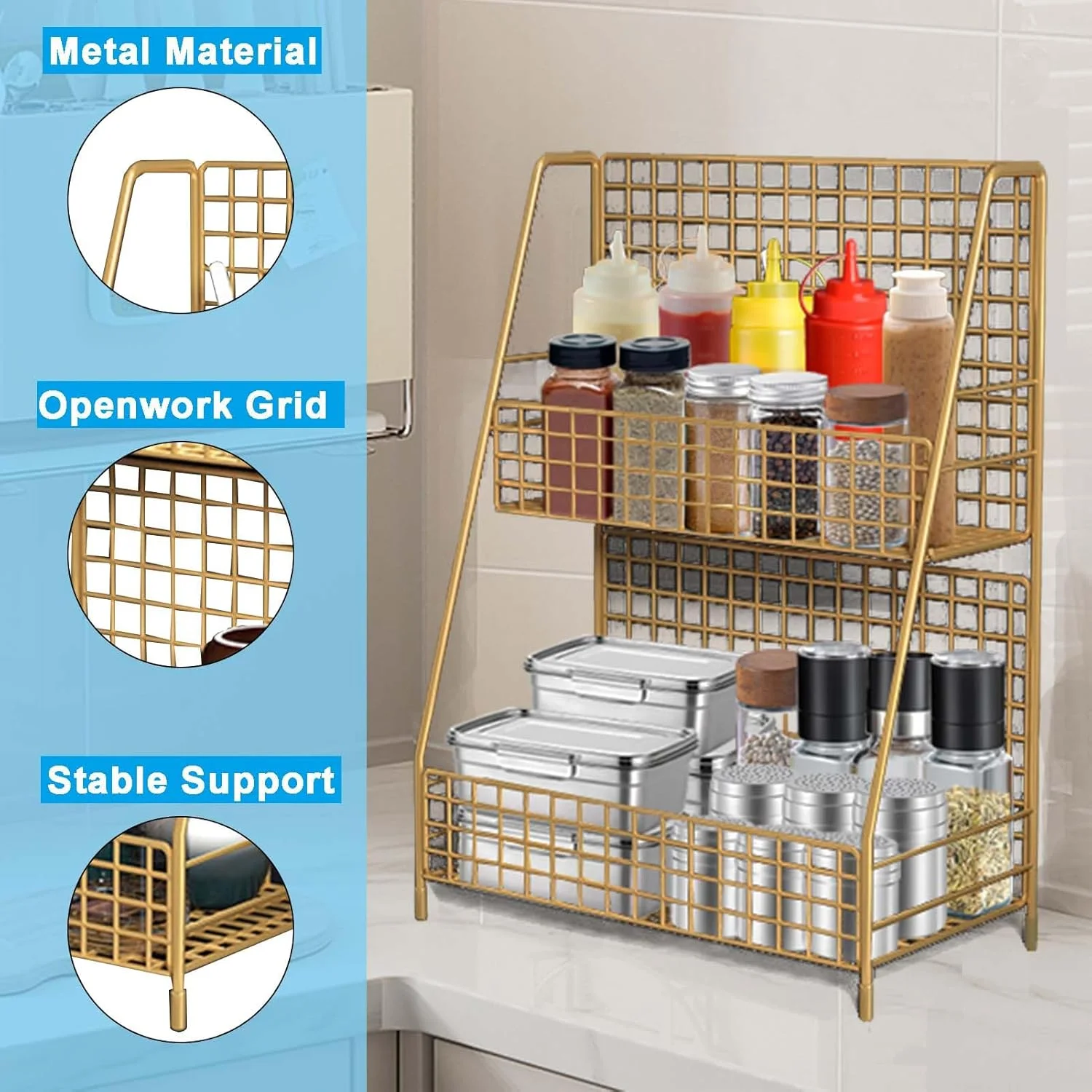 ارگانایزر رومیزی طلایی دو طبقه، ارگانایزر آشپزخانه، ارگانایزر رومیزی حمام، قفسه ادویه، شلف رومیزی برای حمام، اتاق خواب، آشپزخانه، خانه ارگانایزر رومیزی طلایی دو طبقه، ارگانایزر آشپزخانه، ارگانایزر رومیزی حمام، قفسه ادویه، شلف رومیزی برای حمام، اتاق خواب، آشپزخانه، خانه