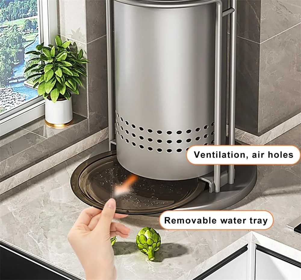 جا چاقویی چرخشی 360 درجه برای روی کابینت، ظرف نگهداری چند منظوره لوازم آشپزی AZONEE، سازمان دهنده لوازم آشپزخانه با قابلیت صرفه جویی در فضا، قلاب های قابل تنظیم، تمیز کردن آسان جا چاقویی چرخشی 360 درجه برای روی کابینت، ظرف نگهداری چند منظوره لوازم آشپزی AZONEE، سازمان دهنده لوازم آشپزخانه با قابلیت صرفه جویی در فضا، قلاب های قابل تنظیم، تمیز کردن آسان