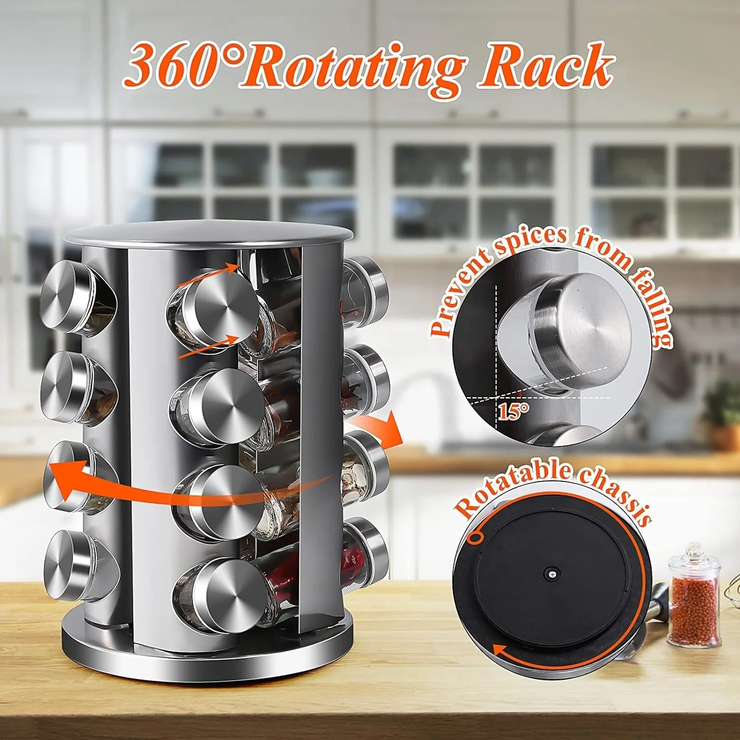 جای ادویه دایموند.یوایای، استیل ضد زنگ، ارگانایزر چاشنی رومیزی، جای ادویه چرخشی با 16 شیشه گرد، جای ادویه آشپزخانه، ست جای ماسالا نمک، شکر، جای پودر قهوه و قفسه قابل استفاده بیشتر جای ادویه دایموند.یوایای، استیل ضد زنگ، ارگانایزر چاشنی رومیزی، جای ادویه چرخشی با 16 شیشه گرد، جای ادویه آشپزخانه، ست جای ماسالا نمک، شکر، جای پودر قهوه و قفسه قابل استفاده بیشتر