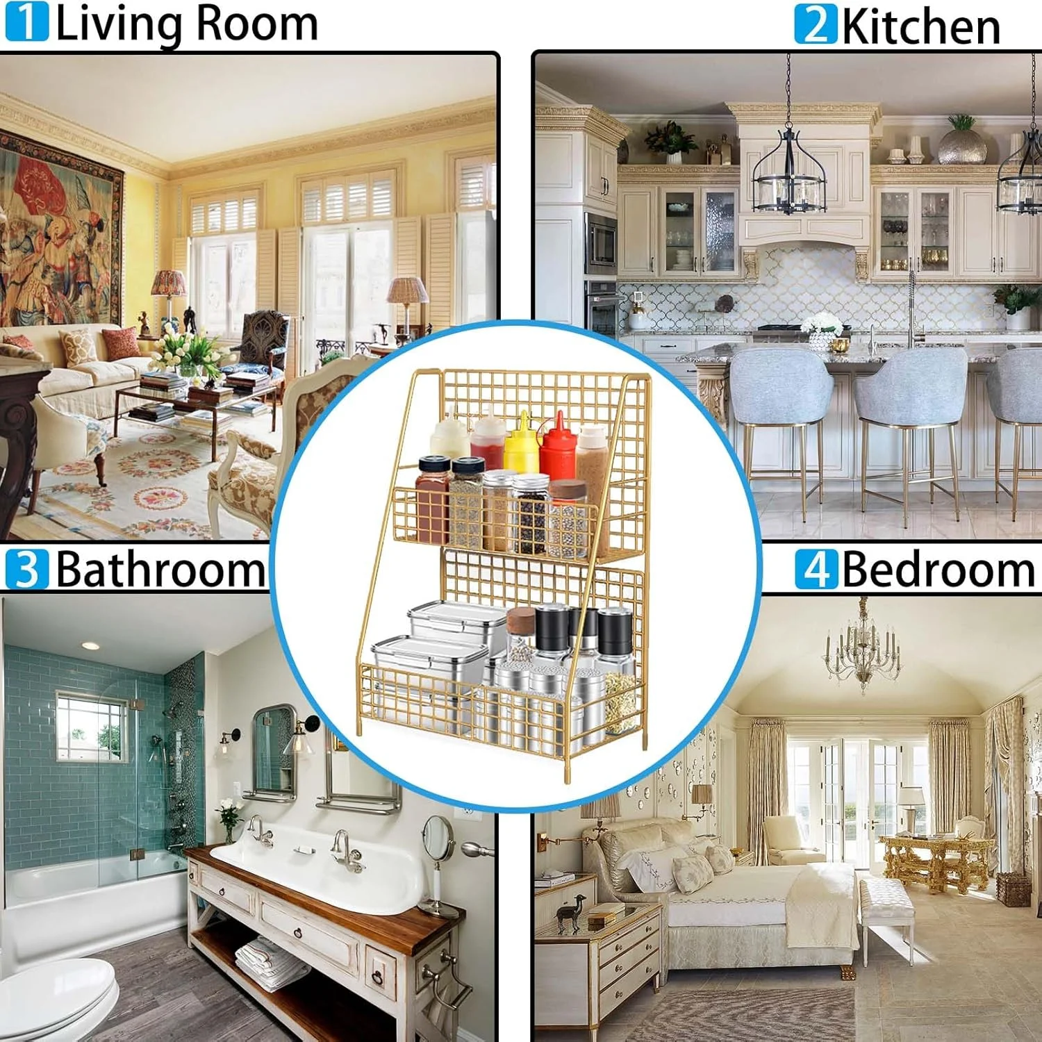 ارگانایزر رومیزی طلایی دو طبقه، ارگانایزر آشپزخانه، ارگانایزر رومیزی حمام، قفسه ادویه، شلف رومیزی برای حمام، اتاق خواب، آشپزخانه، خانه ارگانایزر رومیزی طلایی دو طبقه، ارگانایزر آشپزخانه، ارگانایزر رومیزی حمام، قفسه ادویه، شلف رومیزی برای حمام، اتاق خواب، آشپزخانه، خانه