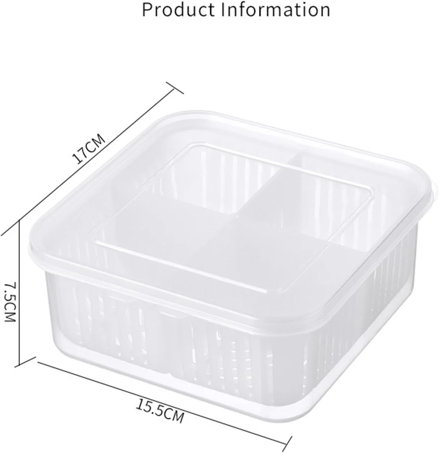 جعبه نگهداری مواد غذایی، جعبه و ظرف نگهداری در یخچال، سازمان دهنده نگهداری پیاز، زنجبیل و سیر با قابلیت تخلیه آب، جعبه نگهداری درب دار برای حفظ تازگی (چهار محفظه) جعبه نگهداری مواد غذایی، جعبه و ظرف نگهداری در یخچال، سازمان دهنده نگهداری پیاز، زنجبیل و سیر با قابلیت تخلیه آب، جعبه نگهداری درب دار برای حفظ تازگی (چهار محفظه)