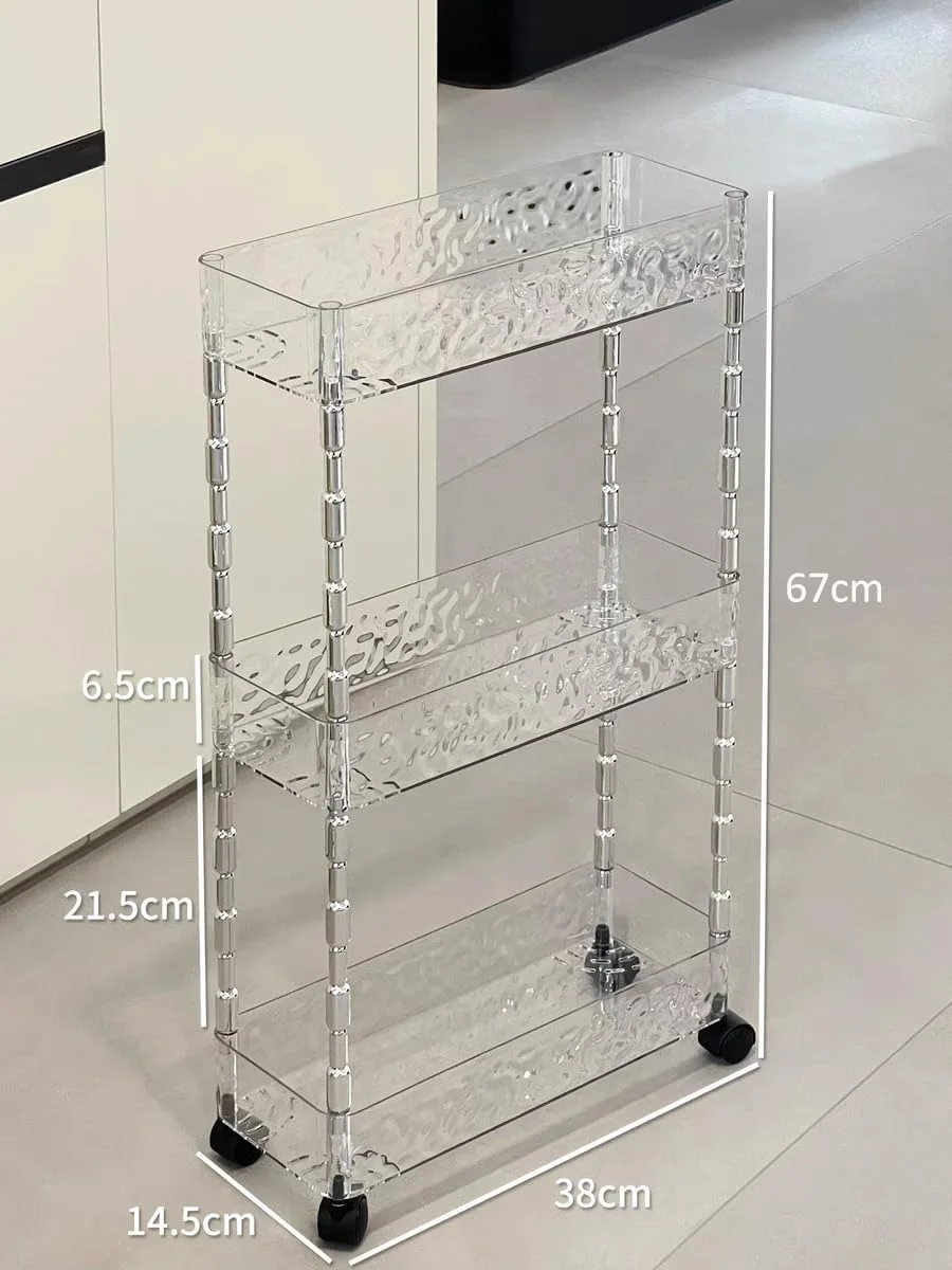 چرخ دستی ذخیره سازی Clesante، ارگانایزر ترولی باریک با عرض 15 سانتی متر، چرخ دستی باریک چرخ دار برای فضای تنگ، قفسه ذخیره سازی اکریلیک شفاف با چرخ برای آشپزخانه، حمام، رختشویخانه، دفتر (3 طبقه) چرخ دستی ذخیره سازی Clesante، ارگانایزر ترولی باریک با عرض 15 سانتی متر، چرخ دستی باریک چرخ دار برای فضای تنگ، قفسه ذخیره سازی اکریلیک شفاف با چرخ برای آشپزخانه، حمام، رختشویخانه، دفتر (3 طبقه)