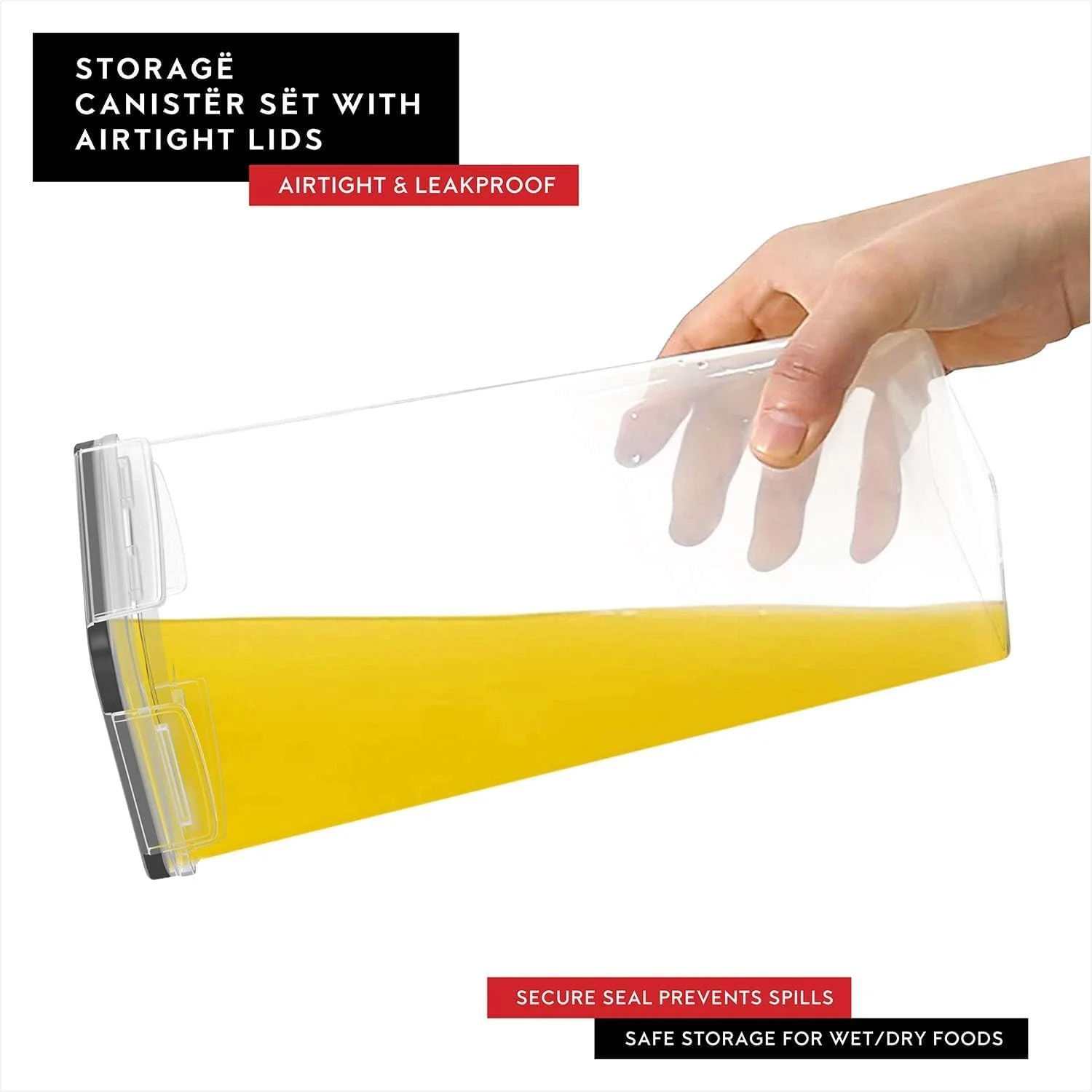 ست 4 عددی ظروف نگهداری مواد غذایی درب دار PREMIFY، ظروف پلاستیکی 2.8 لیتری برای آشپزخانه، سازمان دهنده یخچال و آشپزخانه با درب های قفل شونده، برچسب و ماژیک، مستطیلی (صرفه جویی در فضا)، ضد نشت، بدون BPA ست 4 عددی ظروف نگهداری مواد غذایی درب دار PREMIFY، ظروف پلاستیکی 2.8 لیتری برای آشپزخانه، سازمان دهنده یخچال و آشپزخانه با درب های قفل شونده، برچسب و ماژیک، مستطیلی (صرفه جویی در فضا)، ضد نشت، بدون BPA