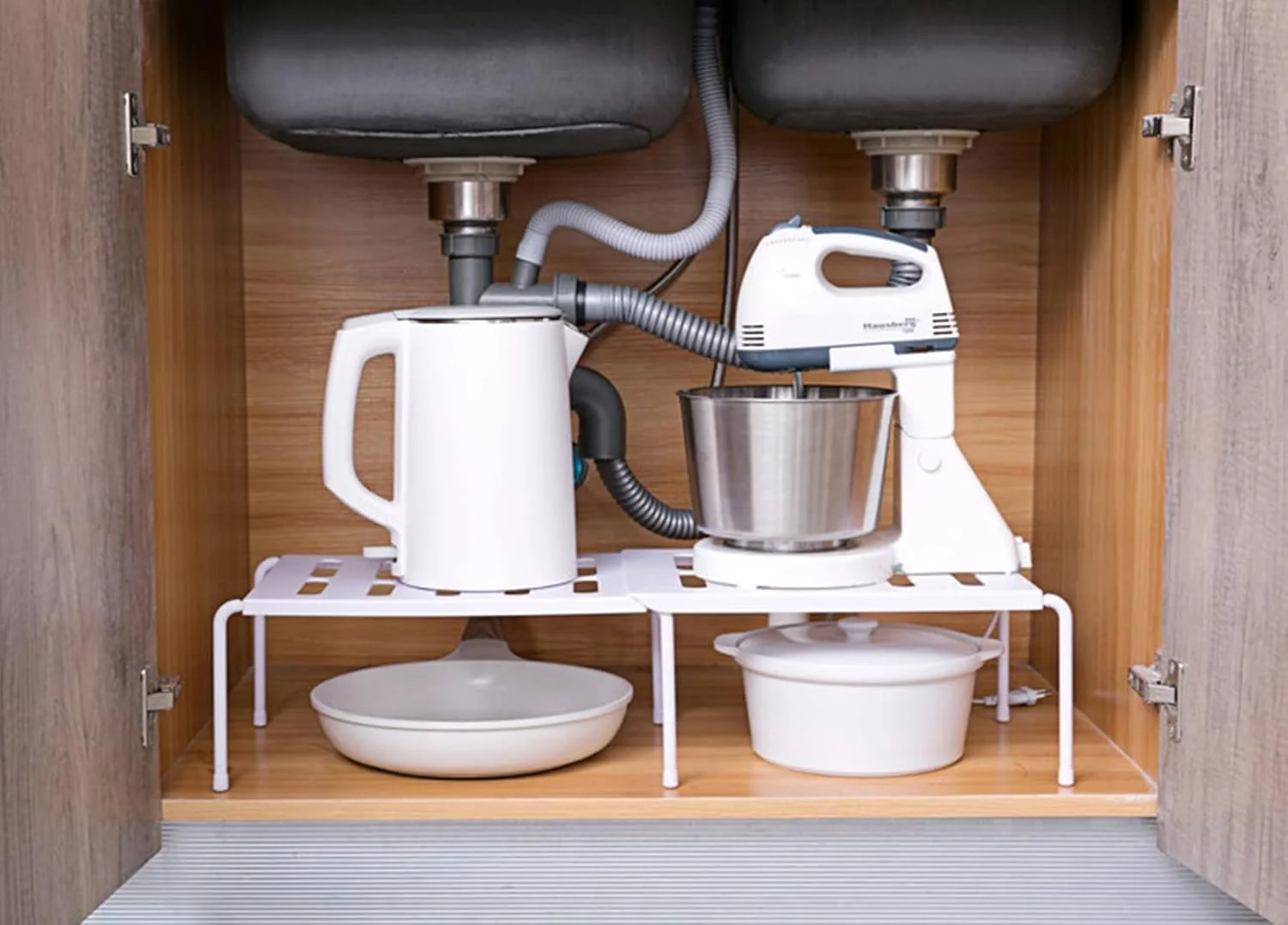 ارگانایزر قفسه قابل گسترش Conobo برای آشپزخانه، قفسه فلزی کابینت، ارگانایزر قفسه ادویه جات برای کابینت، صرفه جویی در فضای ضد لغزش و ضد زنگ ارگانایزر قفسه قابل گسترش Conobo برای آشپزخانه، قفسه فلزی کابینت، ارگانایزر قفسه ادویه جات برای کابینت، صرفه جویی در فضای ضد لغزش و ضد زنگ