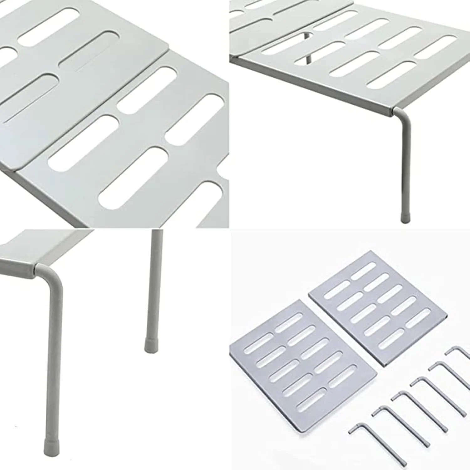 ارگانایزر قفسه قابل گسترش Conobo برای آشپزخانه، قفسه فلزی کابینت، ارگانایزر قفسه ادویه جات برای کابینت، صرفه جویی در فضای ضد لغزش و ضد زنگ ارگانایزر قفسه قابل گسترش Conobo برای آشپزخانه، قفسه فلزی کابینت، ارگانایزر قفسه ادویه جات برای کابینت، صرفه جویی در فضای ضد لغزش و ضد زنگ