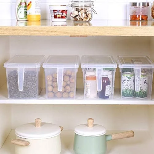 ظروف نگهداری مواد غذایی آشپزخانه با دستگیره، جعبه های پلاستیکی سازمان دهنده مواد غذایی با درب برای یخچال، فریزر، کابینت، میز، ست 2 عددی ظروف سازمان دهنده مواد غذایی با درب و 6 محفظه جداشدنی ظروف نگهداری مواد غذایی آشپزخانه با دستگیره، جعبه های پلاستیکی سازمان دهنده مواد غذایی با درب برای یخچال، فریزر، کابینت، میز، ست 2 عددی ظروف سازمان دهنده مواد غذایی با درب و 6 محفظه جداشدنی