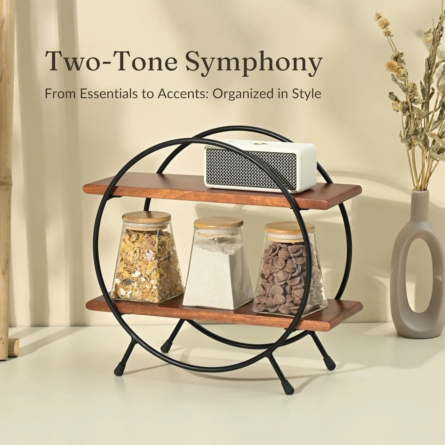 BRICK BROWN ® قفسه گردان آشپزخانه ممتاز / قفسه نگهداری آشپزخانه / قفسه ادویه / قفسه چوبی با روکش ماهون (خود مونتاژ) (38X40X18 سانتی متر) BRICK BROWN ® قفسه گردان آشپزخانه ممتاز / قفسه نگهداری آشپزخانه / قفسه ادویه / قفسه چوبی با روکش ماهون (خود مونتاژ) (38X40X18 سانتی متر)