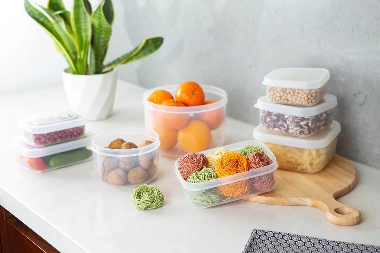 Inochi Food Storage Container Set 3pcs (500-1000-2000ML)|Store and Preserve Food, Pack Lunch, Kitchen Organizer Freezer, Microwave & Dishwasher Safe Reusable Food Storage-Assorted colors Inochi Food Storage Container Set 3pcs (500-1000-2000ML)|Store and Preserve Food, Pack Lunch, Kitchen Organizer Freezer, Microwave & Dishwasher Safe Reusable Food Storage-Assorted colors