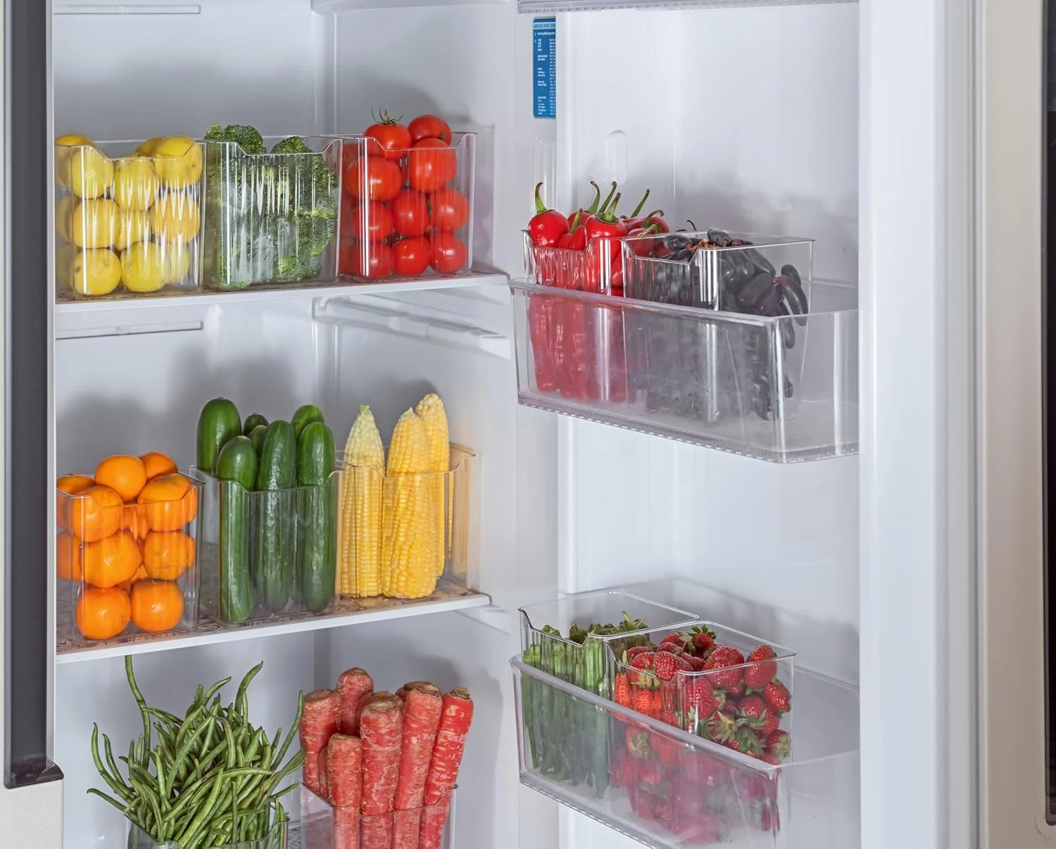 جعبه های نگهداری یخچال Clazkit، ظروف چند منظوره برای نگهداری، سازمان دهنده درب جانبی یخچال صرفه جویی در فضا برای یخچال، آشپزخانه، حمام، لوازم التحریر، لوازم آرایشی بهداشتی - ست 6 عددی شفاف جعبه های نگهداری یخچال Clazkit، ظروف چند منظوره برای نگهداری، سازمان دهنده درب جانبی یخچال صرفه جویی در فضا برای یخچال، آشپزخانه، حمام، لوازم التحریر، لوازم آرایشی بهداشتی - ست 6 عددی شفاف