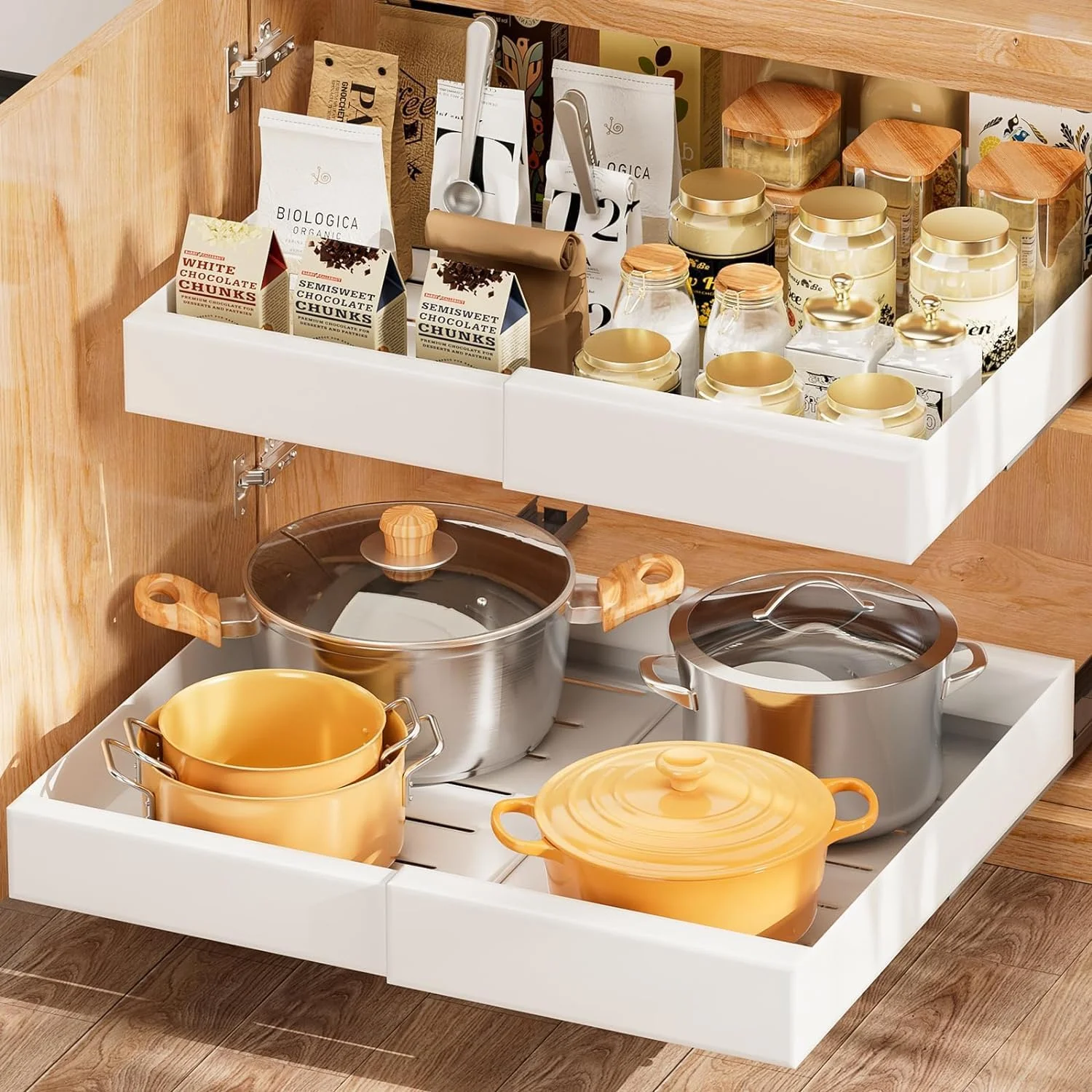 ارگانایزر کابینت کشویی، ارگانایزر کشو آشپزخانه، ارگانایزر کشویی قابل گسترش کابینت آشپزخانه، ارگانایزر و محل نگهداری وسایل سنگین، قفسه کشویی برای کابینت آشپزخانه، انبار، حمام (سفید) ارگانایزر کابینت کشویی، ارگانایزر کشو آشپزخانه، ارگانایزر کشویی قابل گسترش کابینت آشپزخانه، ارگانایزر و محل نگهداری وسایل سنگین، قفسه کشویی برای کابینت آشپزخانه، انبار، حمام (سفید)