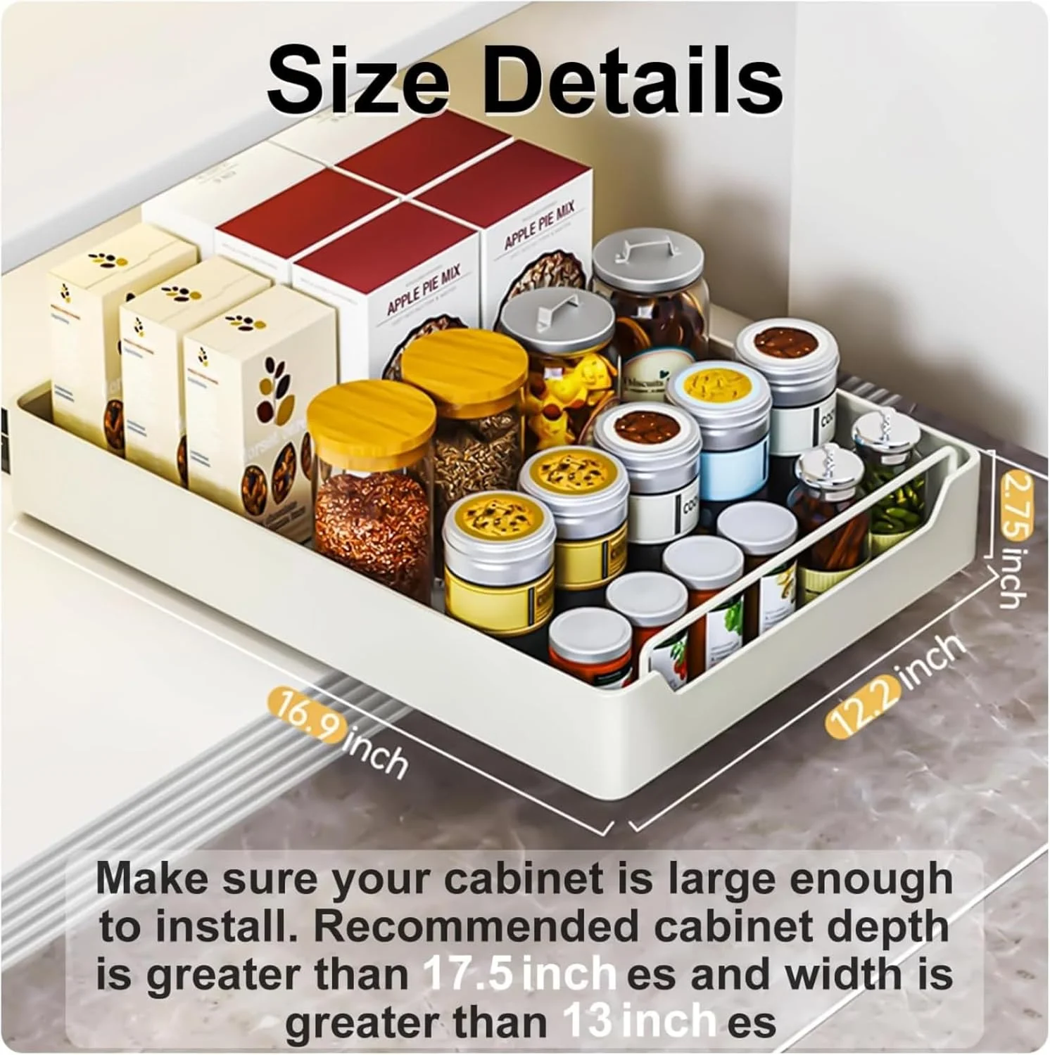 ارگانایزر کابینت کشویی، ارگانایزر ذخیره سازی آشپزخانه، ارگانایزر و ذخیره سازی کابینت آشپزخانه سنگین، کشوهای چند منظوره برای کابینت آشپزخانه