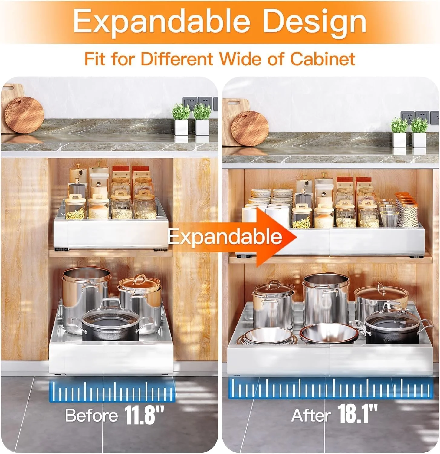 ارگانایزر کابینت کشویی، ارگانایزر کشو آشپزخانه، ارگانایزر کشویی قابل گسترش کابینت آشپزخانه، ارگانایزر و محل نگهداری وسایل سنگین، قفسه کشویی برای کابینت آشپزخانه، انبار، حمام (سفید) ارگانایزر کابینت کشویی، ارگانایزر کشو آشپزخانه، ارگانایزر کشویی قابل گسترش کابینت آشپزخانه، ارگانایزر و محل نگهداری وسایل سنگین، قفسه کشویی برای کابینت آشپزخانه، انبار، حمام (سفید)