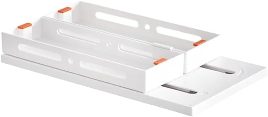 ارگانایزر کابینت کشویی، ارگانایزر کشویی قابل گسترش، قفسه ادویه آسان برای استفاده، ارگانایزر بطری ادویه چند منظوره کشویی، قفسه ذخیره سازی کابینت برای آشپزخانه، انبار، ذخیره سازی حمام