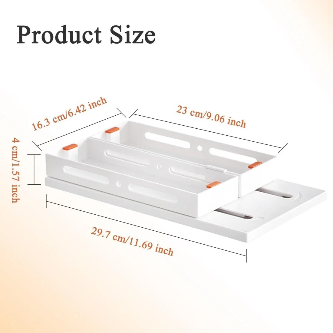 ارگانایزر کابینت کشویی، ارگانایزر کشویی قابل گسترش، قفسه ادویه آسان برای استفاده، ارگانایزر بطری ادویه چند منظوره کشویی، قفسه ذخیره سازی کابینت برای آشپزخانه، انبار، ذخیره سازی حمام